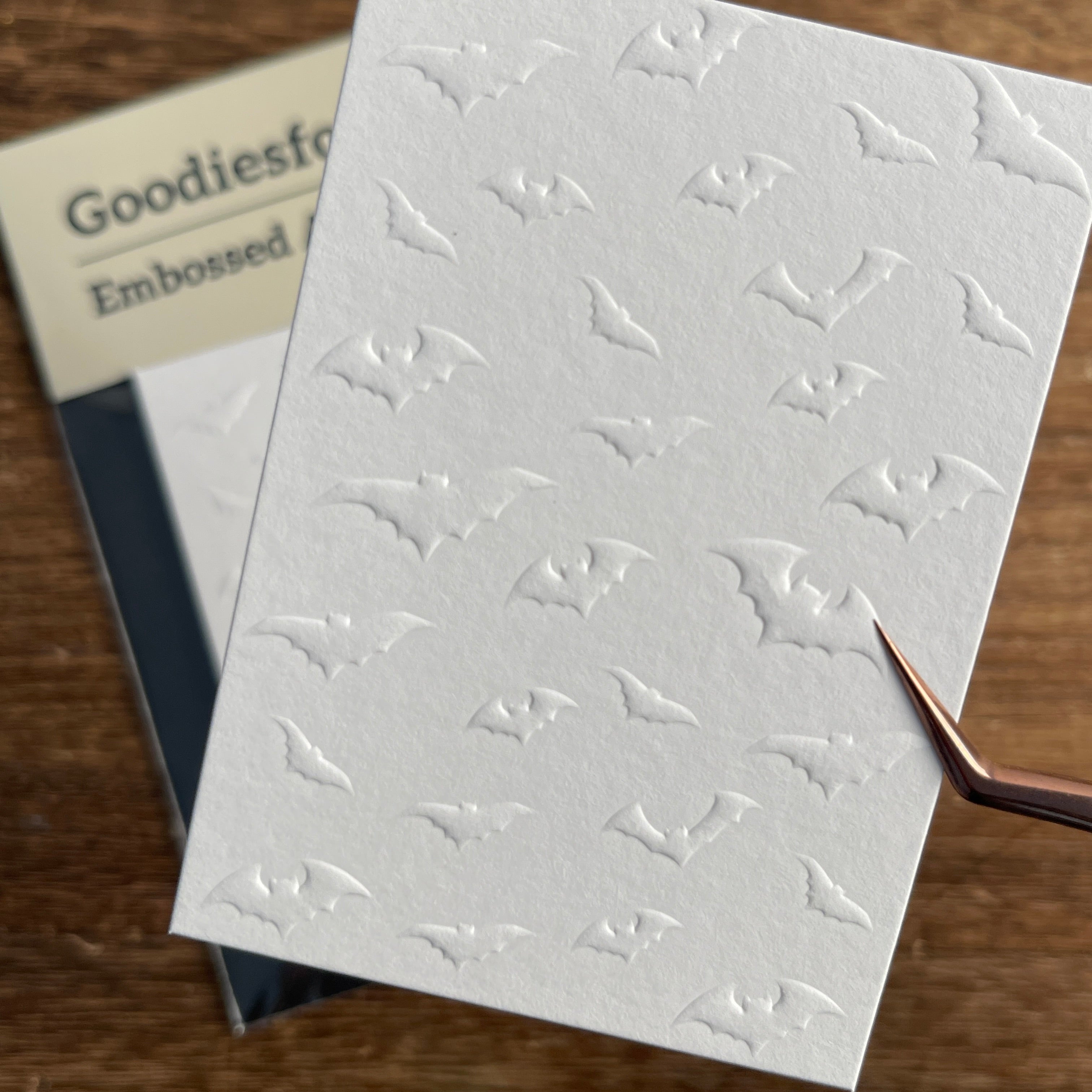 Bat Embossed ATC Cards 2.5x3.5inch 10 sheets per pack