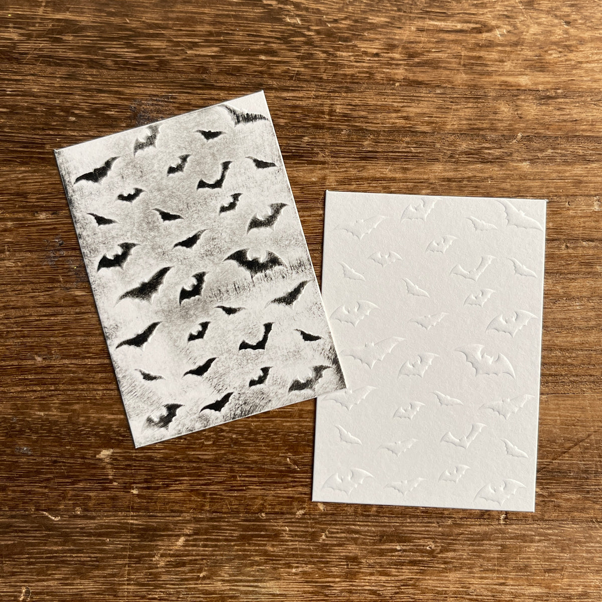 White embossed ATC card – view 29
