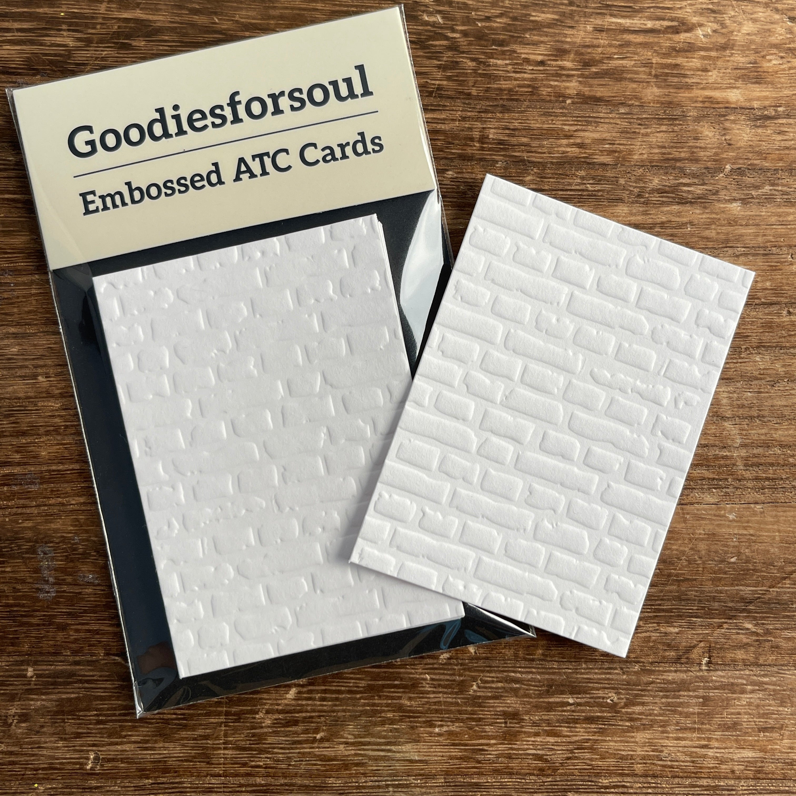 Stone Wall Embossed ATC Cards 2.5x3.5inch 10 sheets per pack