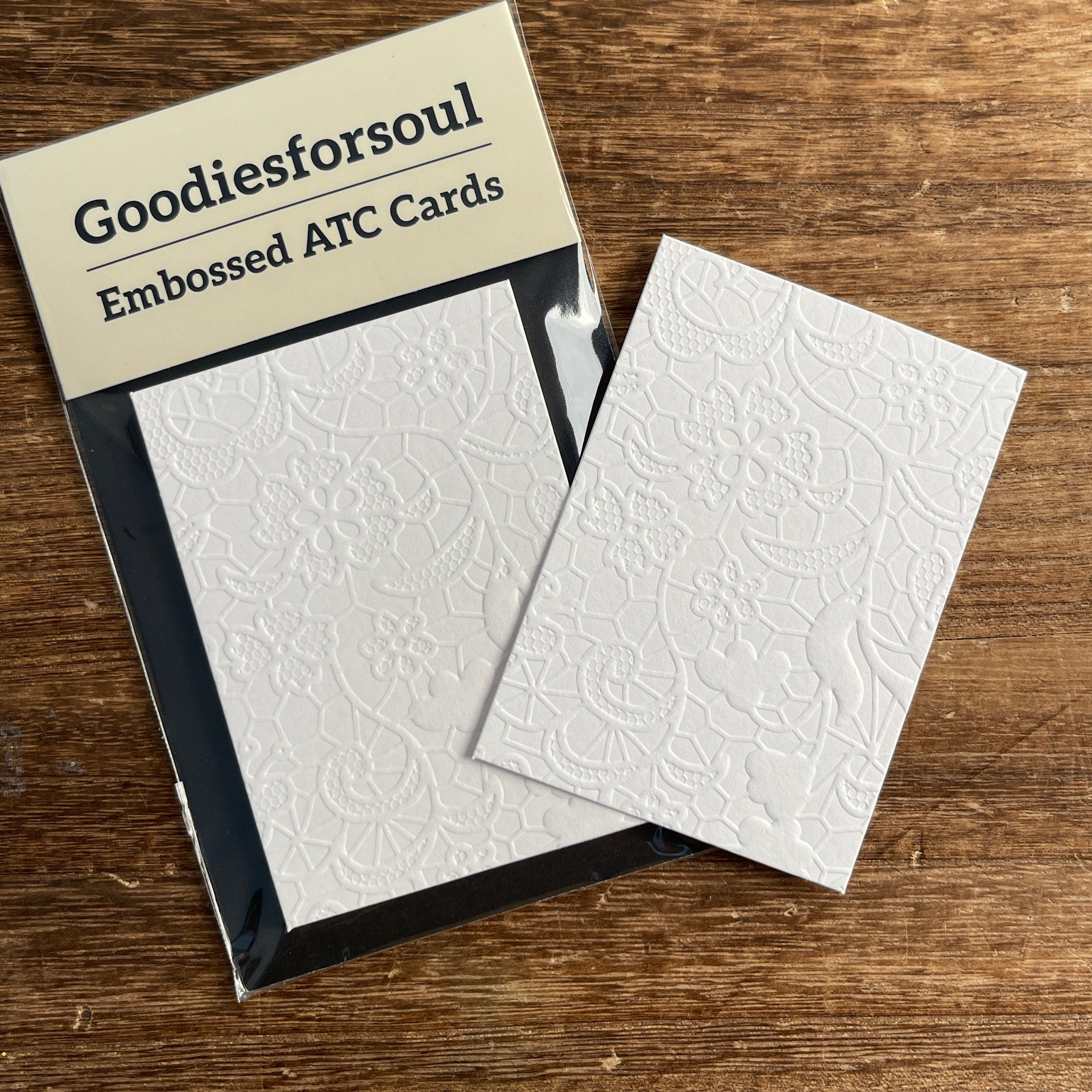 Lace Pattern Embossed ATC Cards 2.5x3.5inch 10 sheets per pack