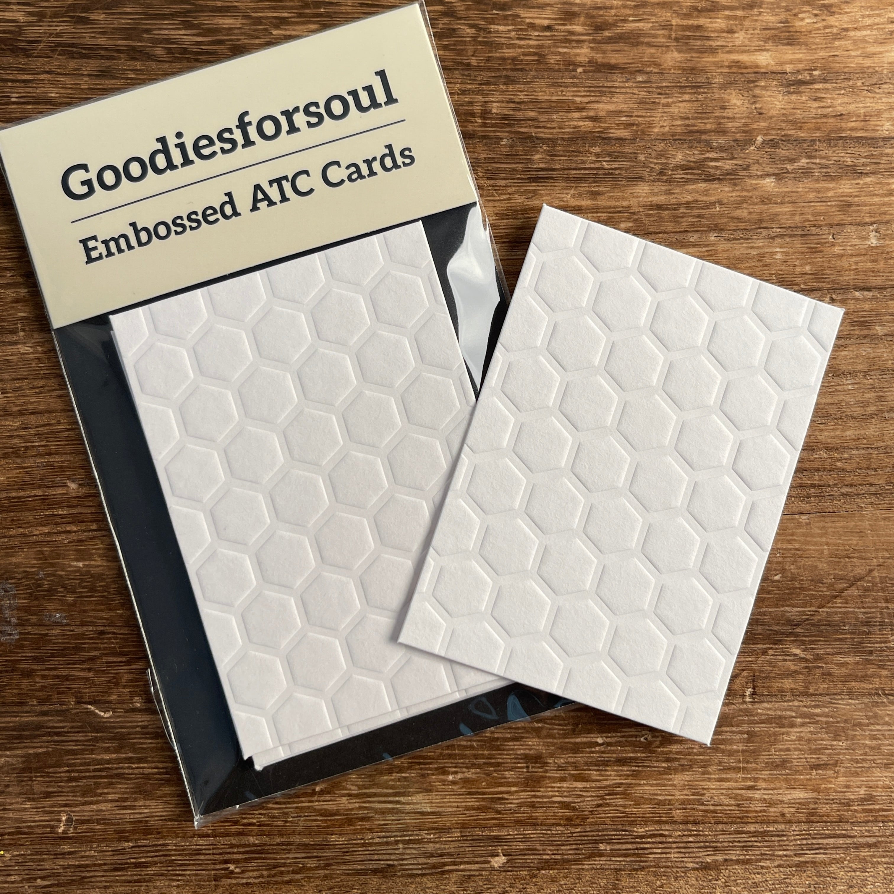 Honeycomb pattern Embossed ATC Cards 2.5x3.5inch 10 sheets per pack