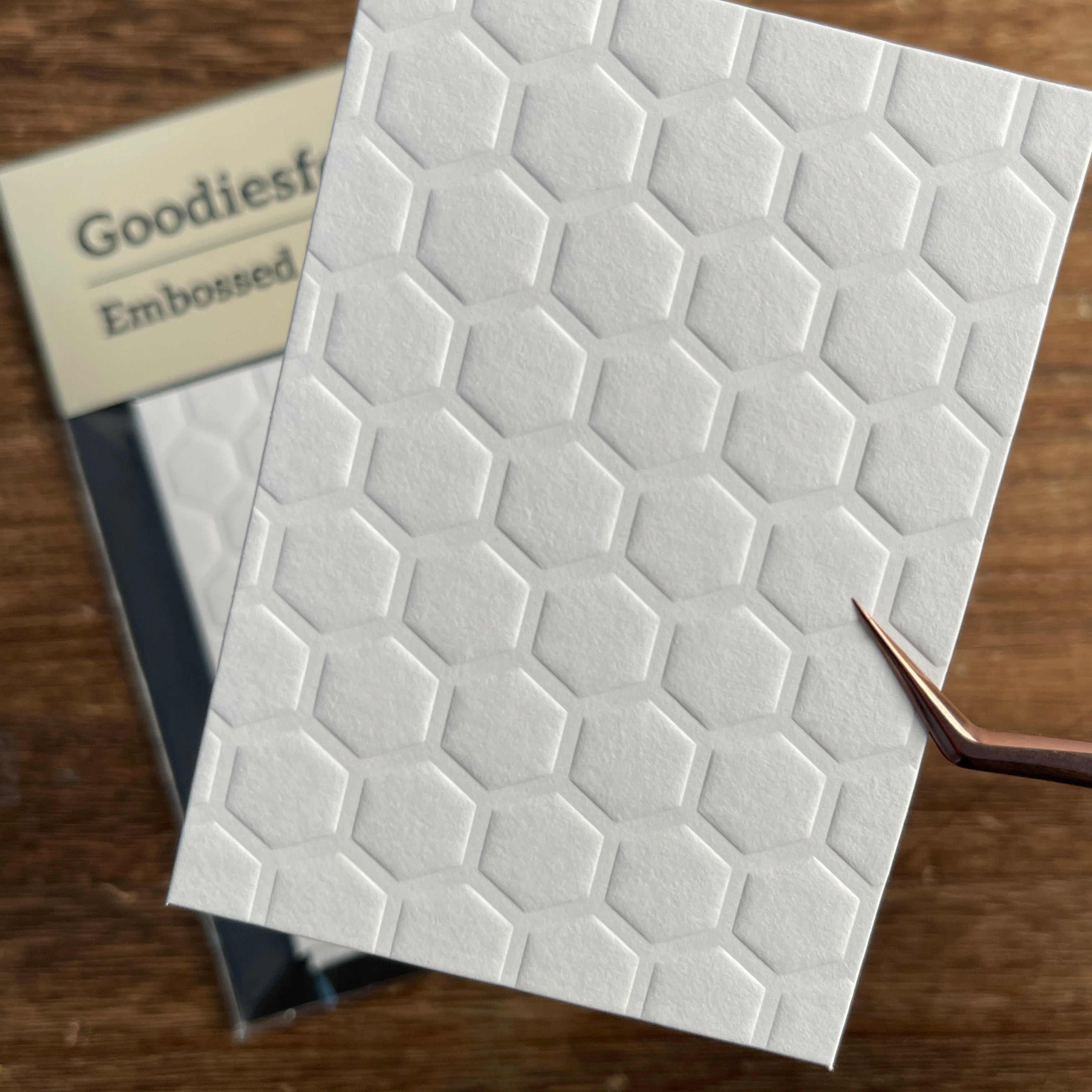 Honeycomb pattern Embossed ATC Cards 2.5x3.5inch 10 sheets per pack