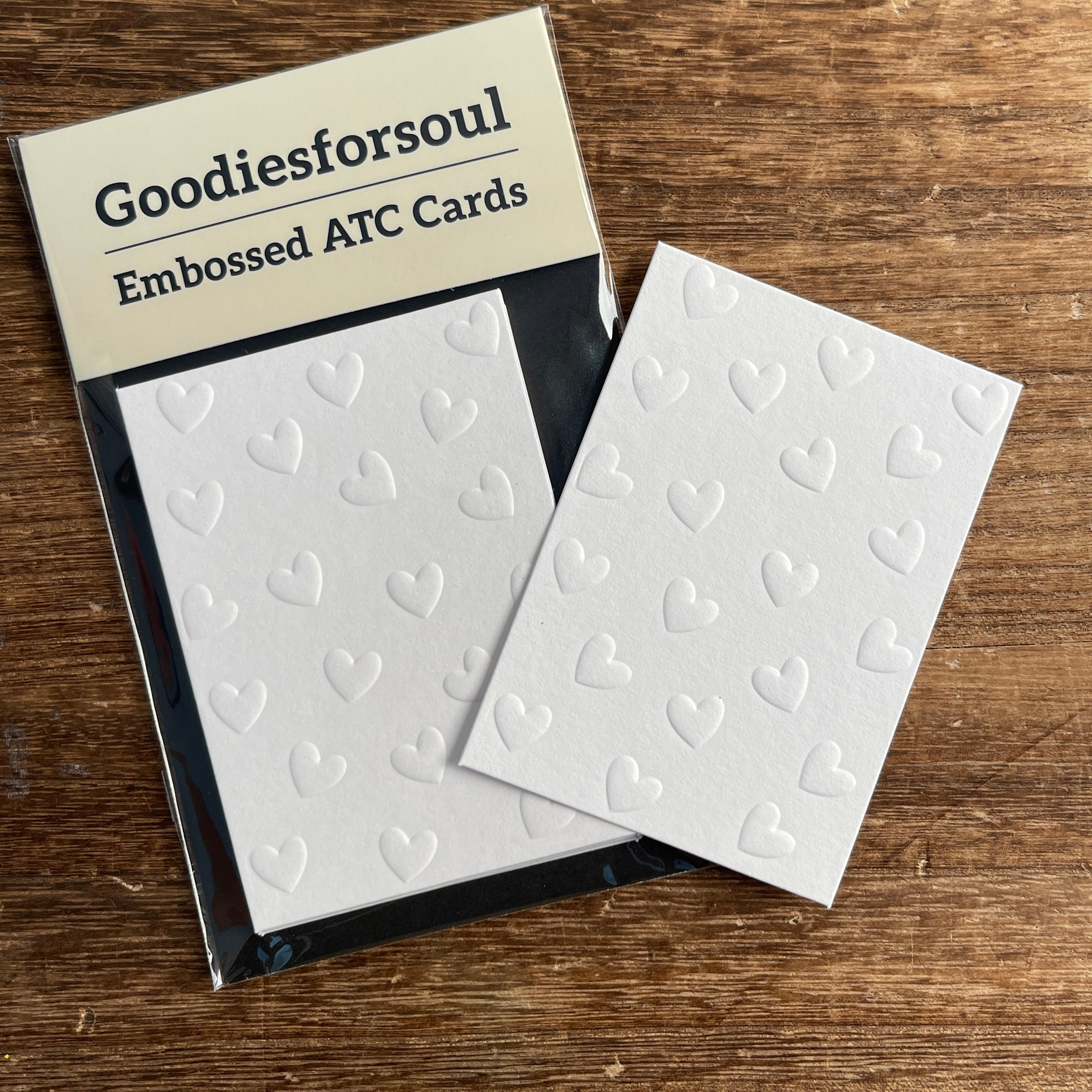 Heart pattern Embossed ATC Cards 2.5x3.5inch 10 sheets per pack