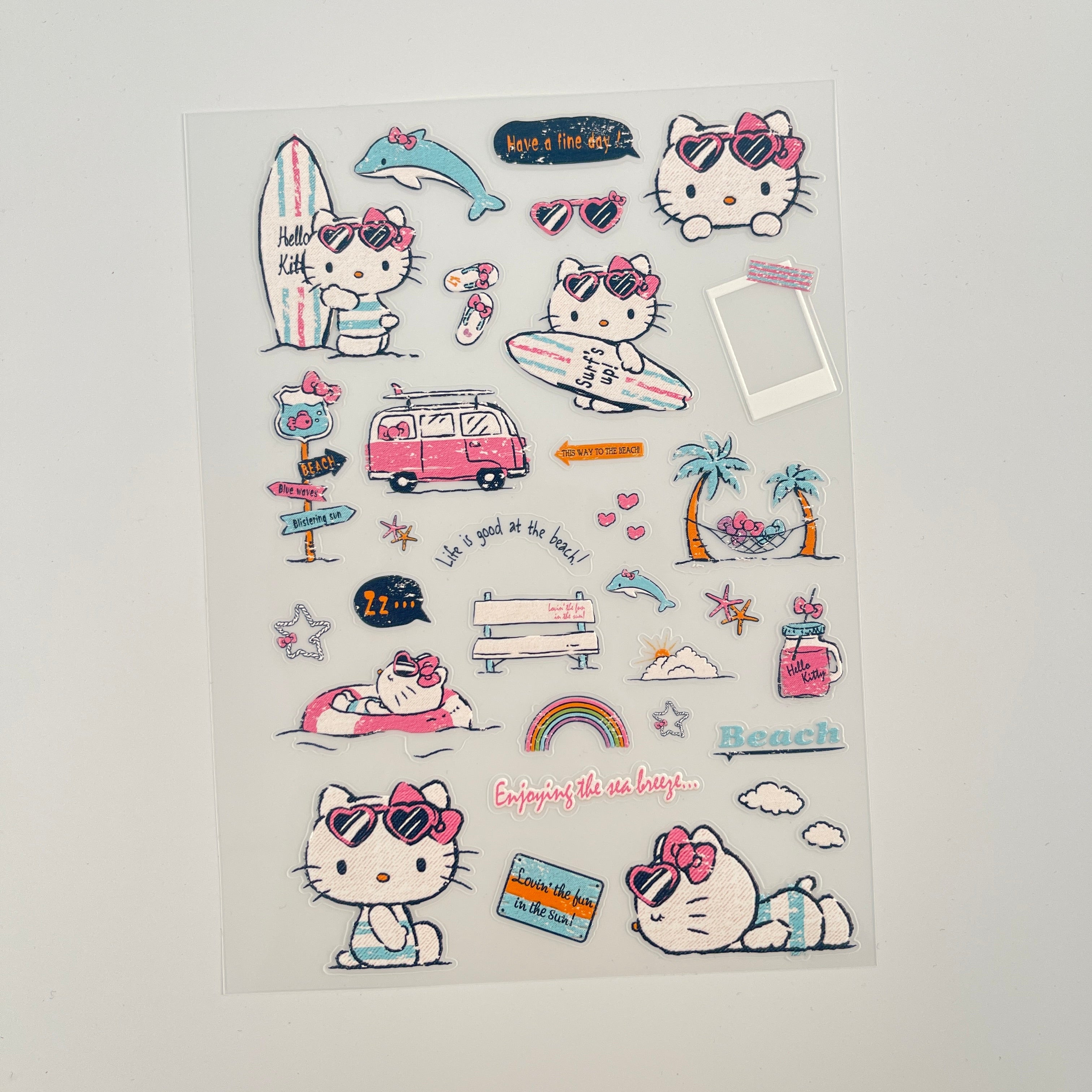 3D Blue Hello Kitty PET Sticker 1 Pcs