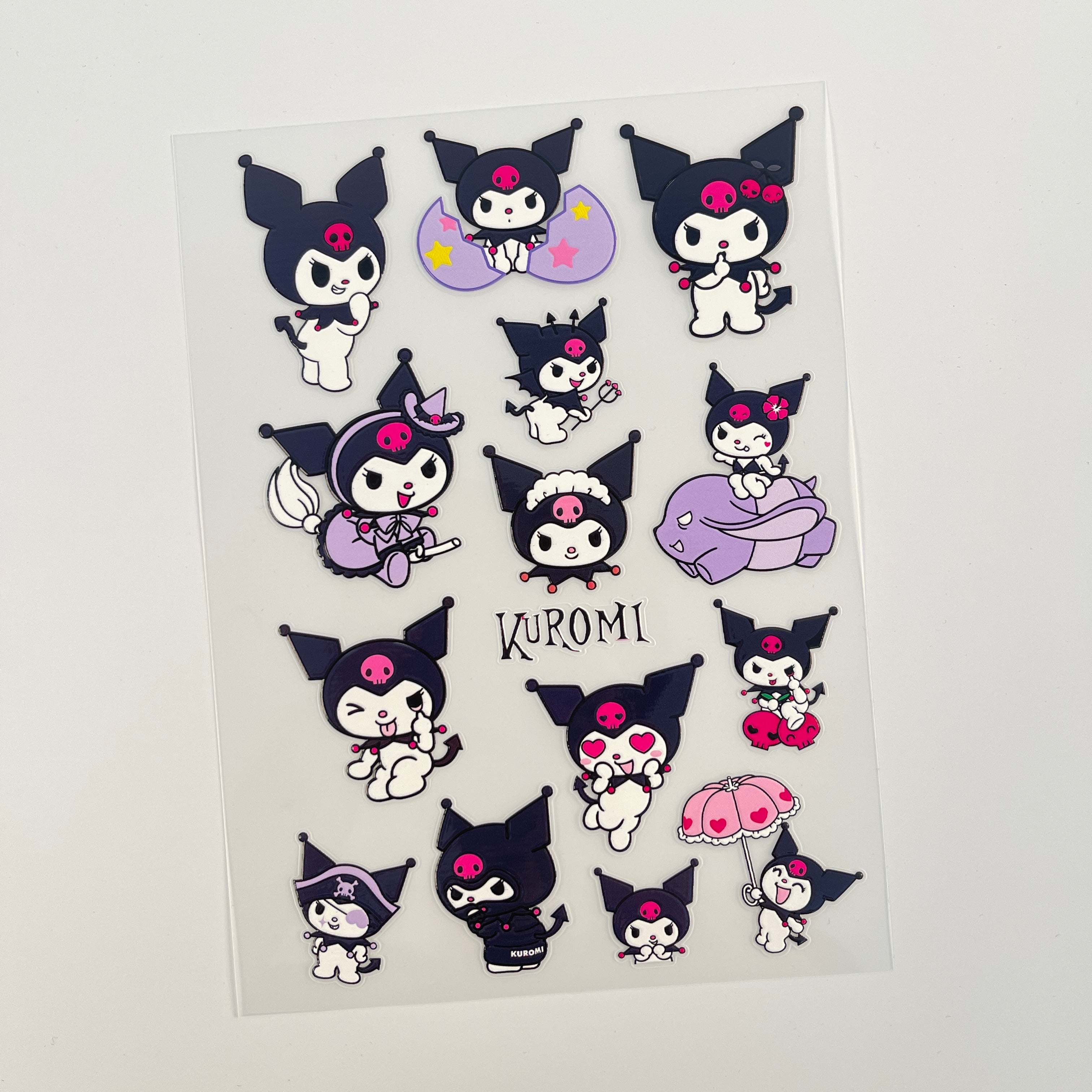 3D Kuromi PET Sticker 1 Pcs