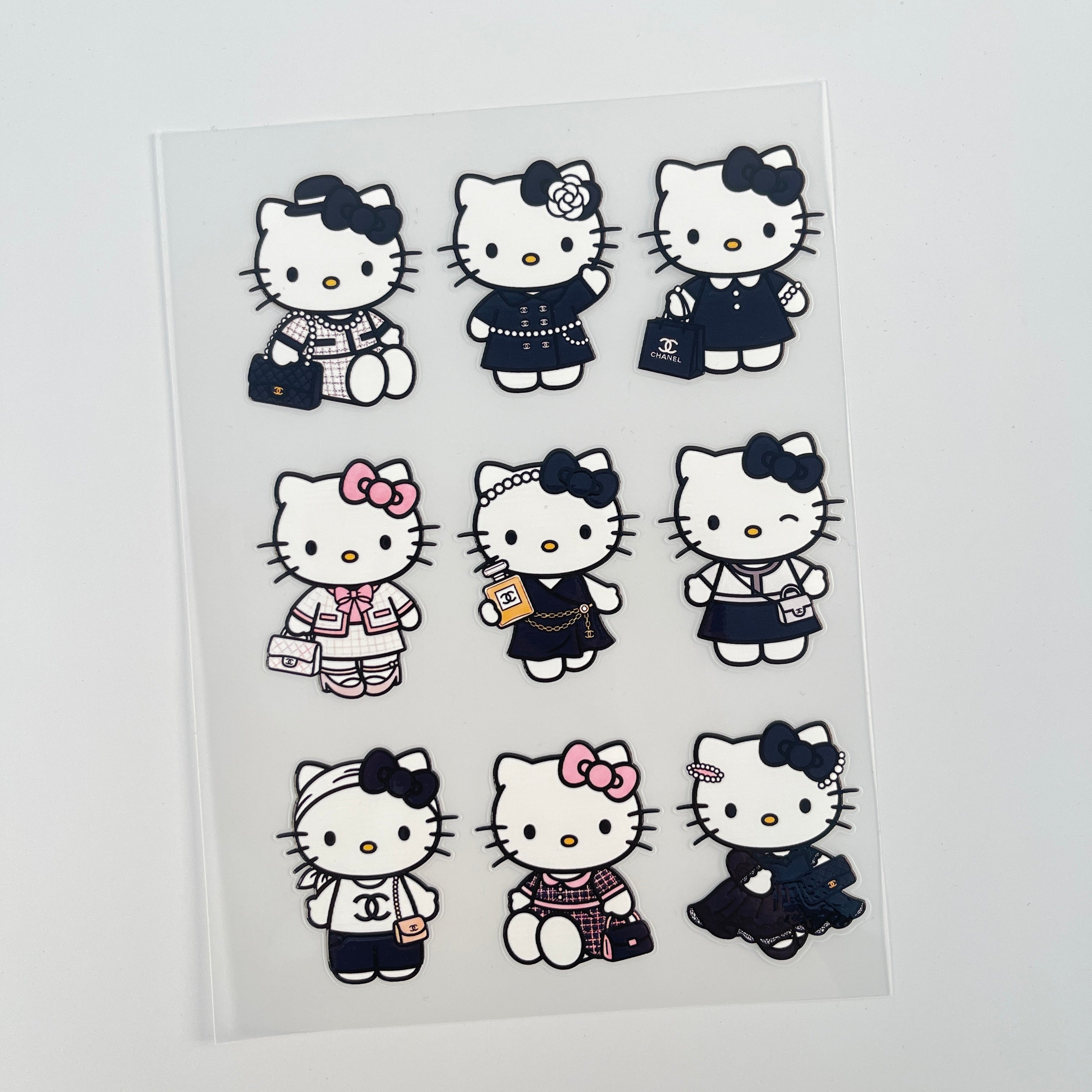 3D Elegant Hello Kitty PET Sticker 1 Pcs