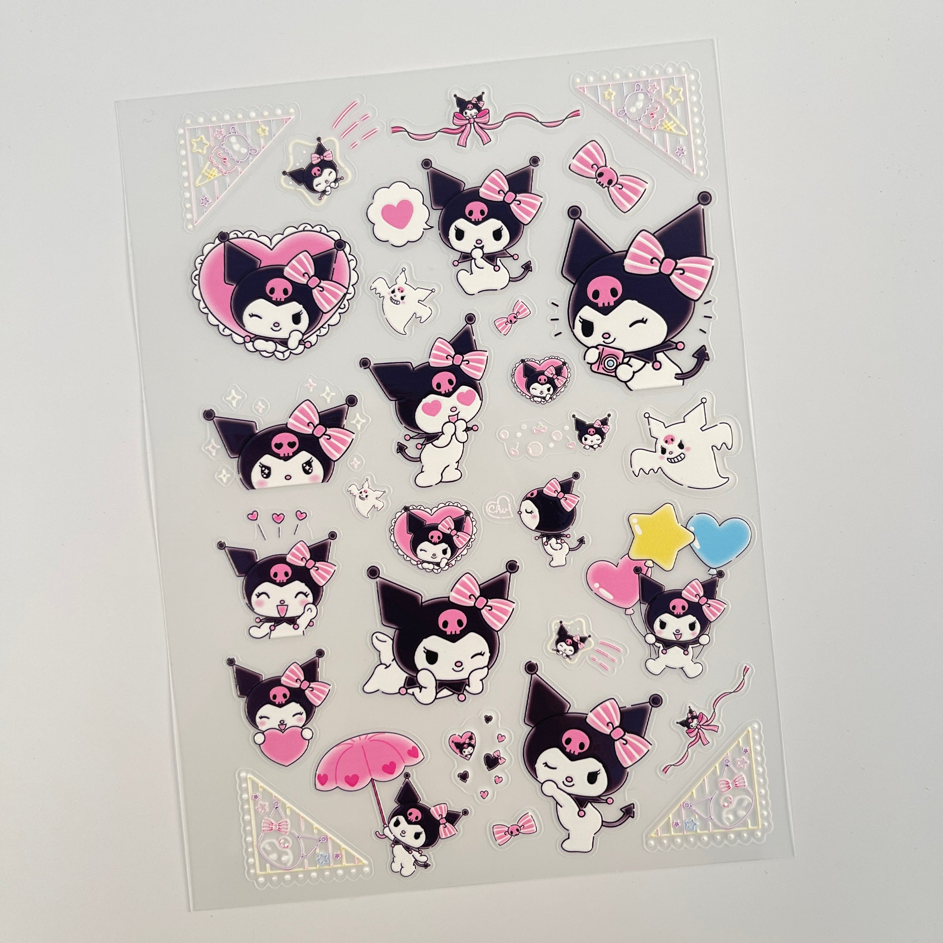 3D Little Devil Kuromi PET Sticker 1 Pcs