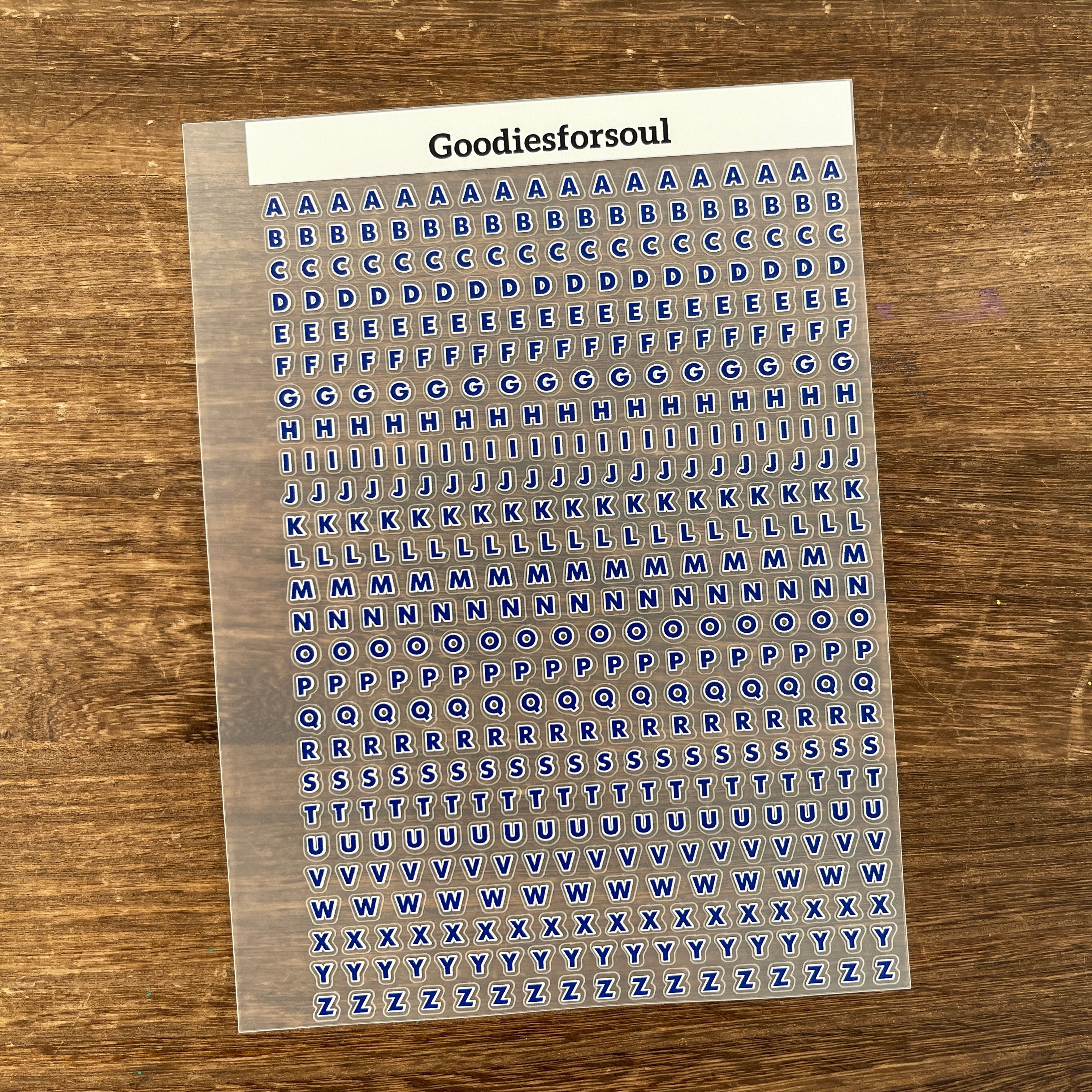 Stroke letter sticker *can be stored in A5 binder
