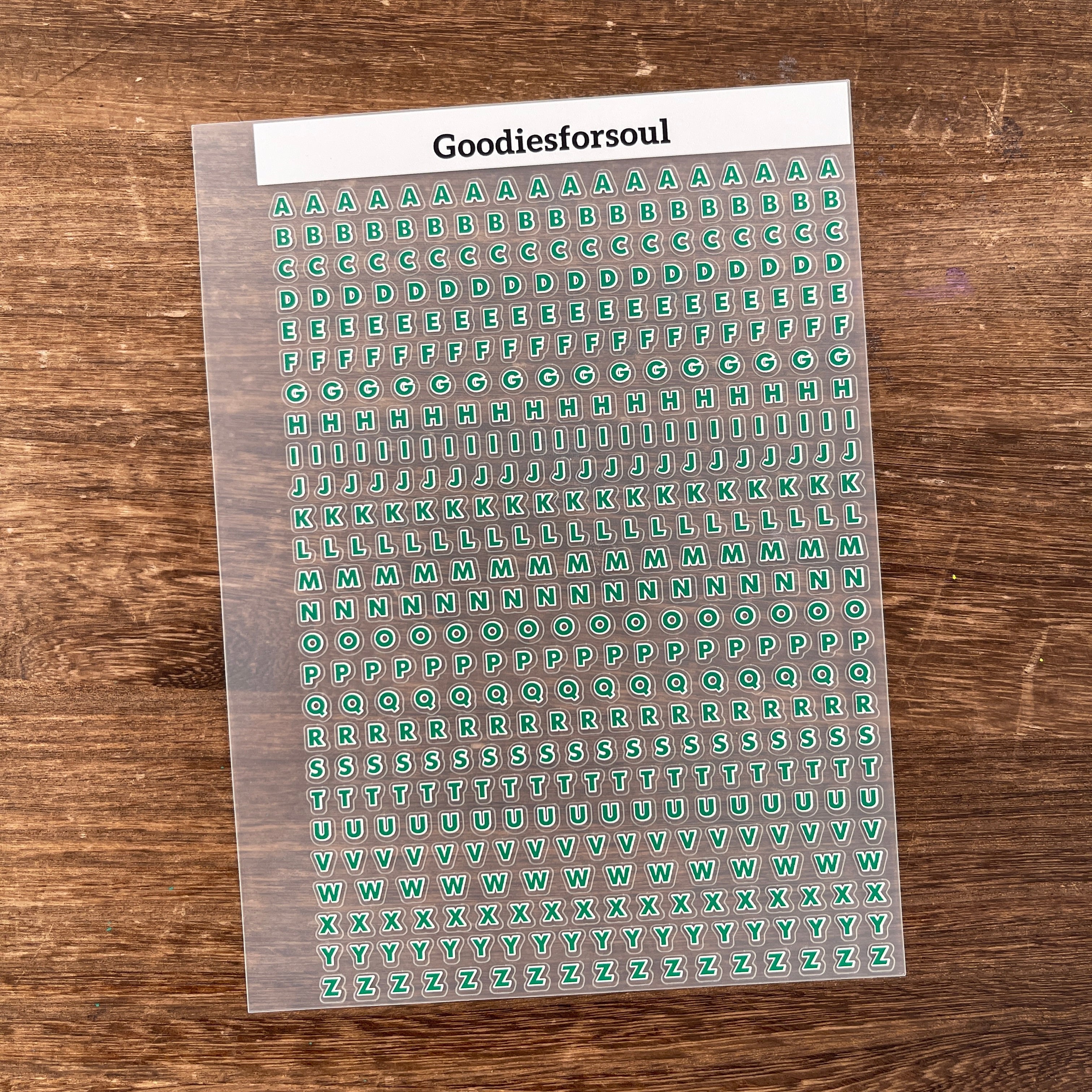 Stroke letter sticker *can be stored in A5 binder