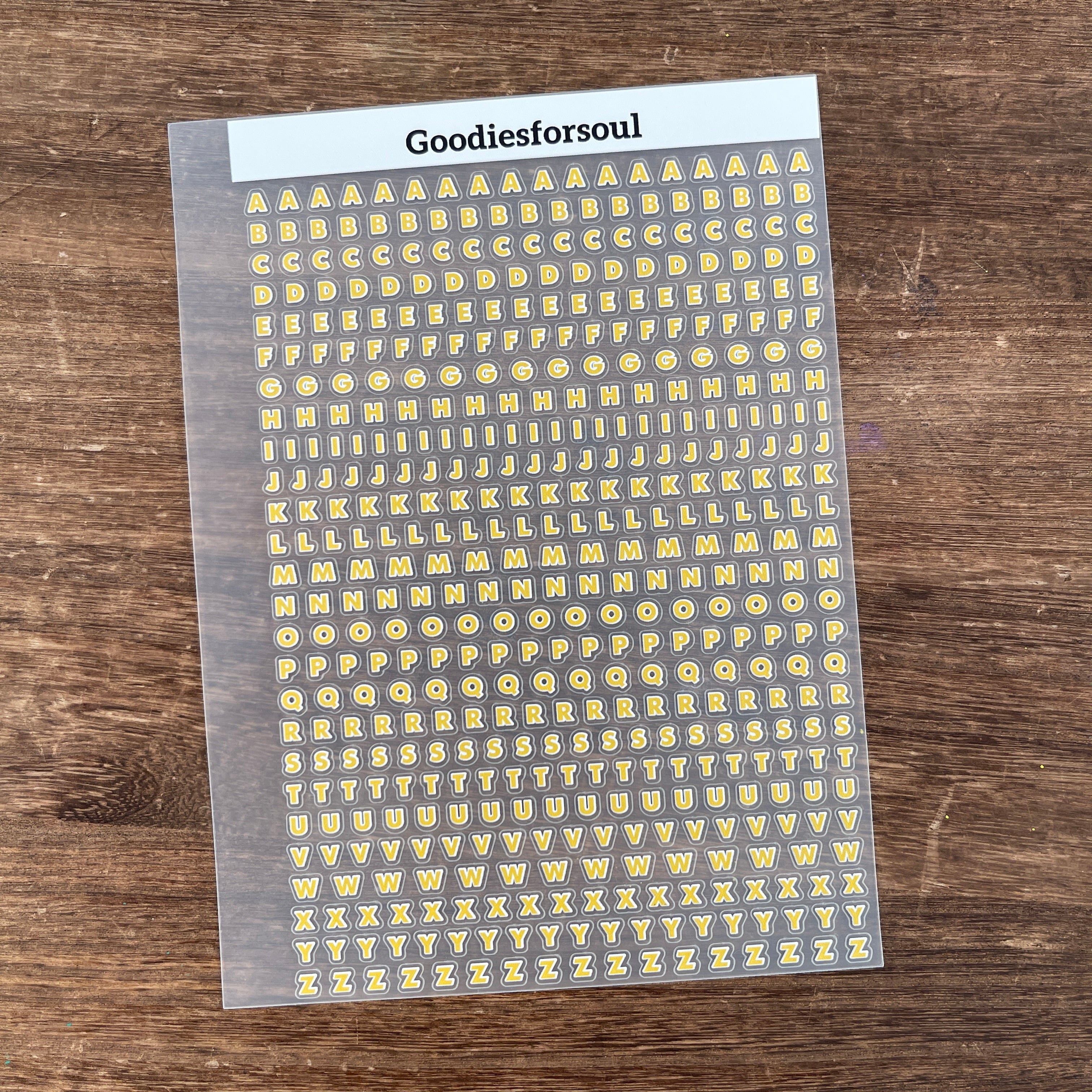 Stroke letter sticker *can be stored in A5 binder