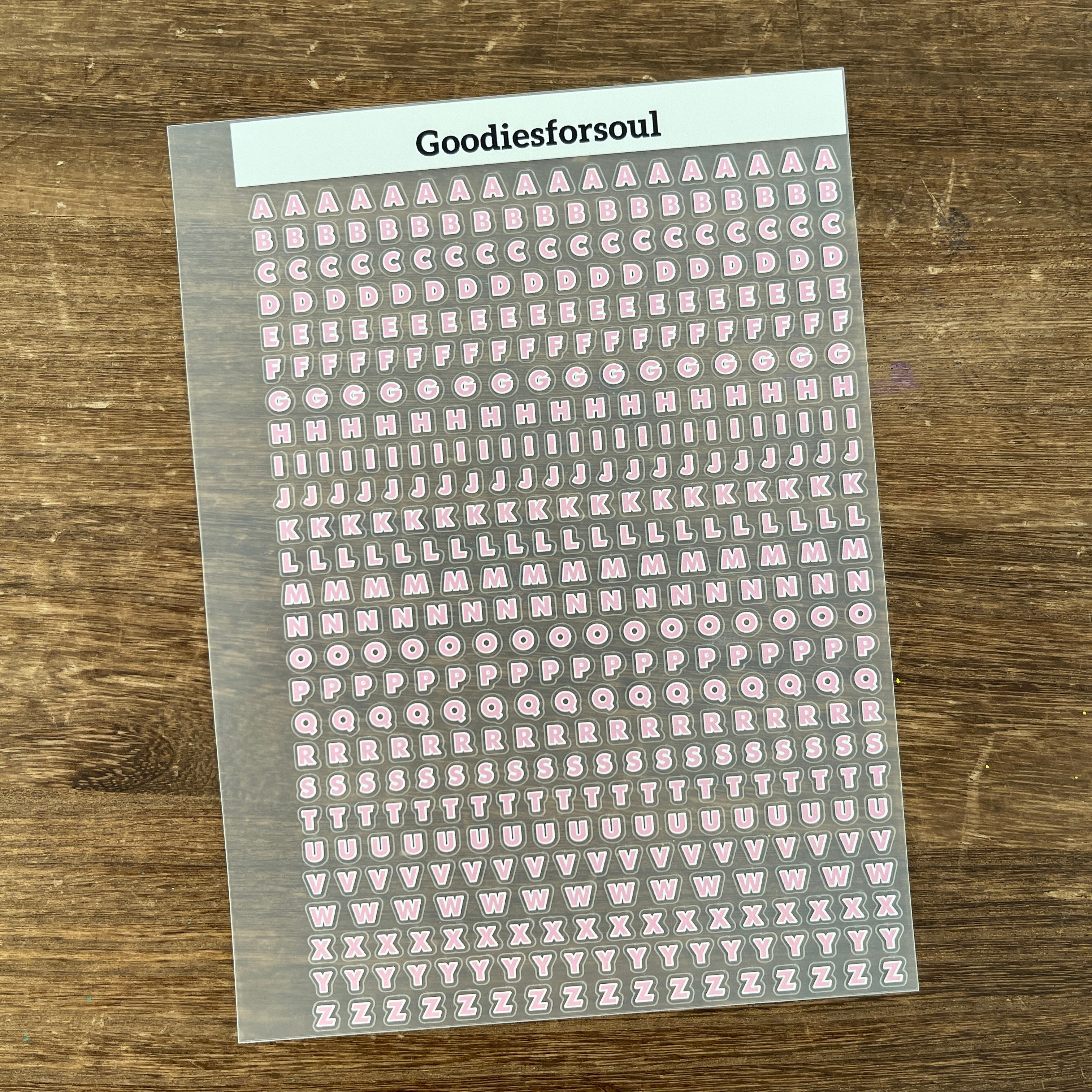 Stroke letter sticker *can be stored in A5 binder