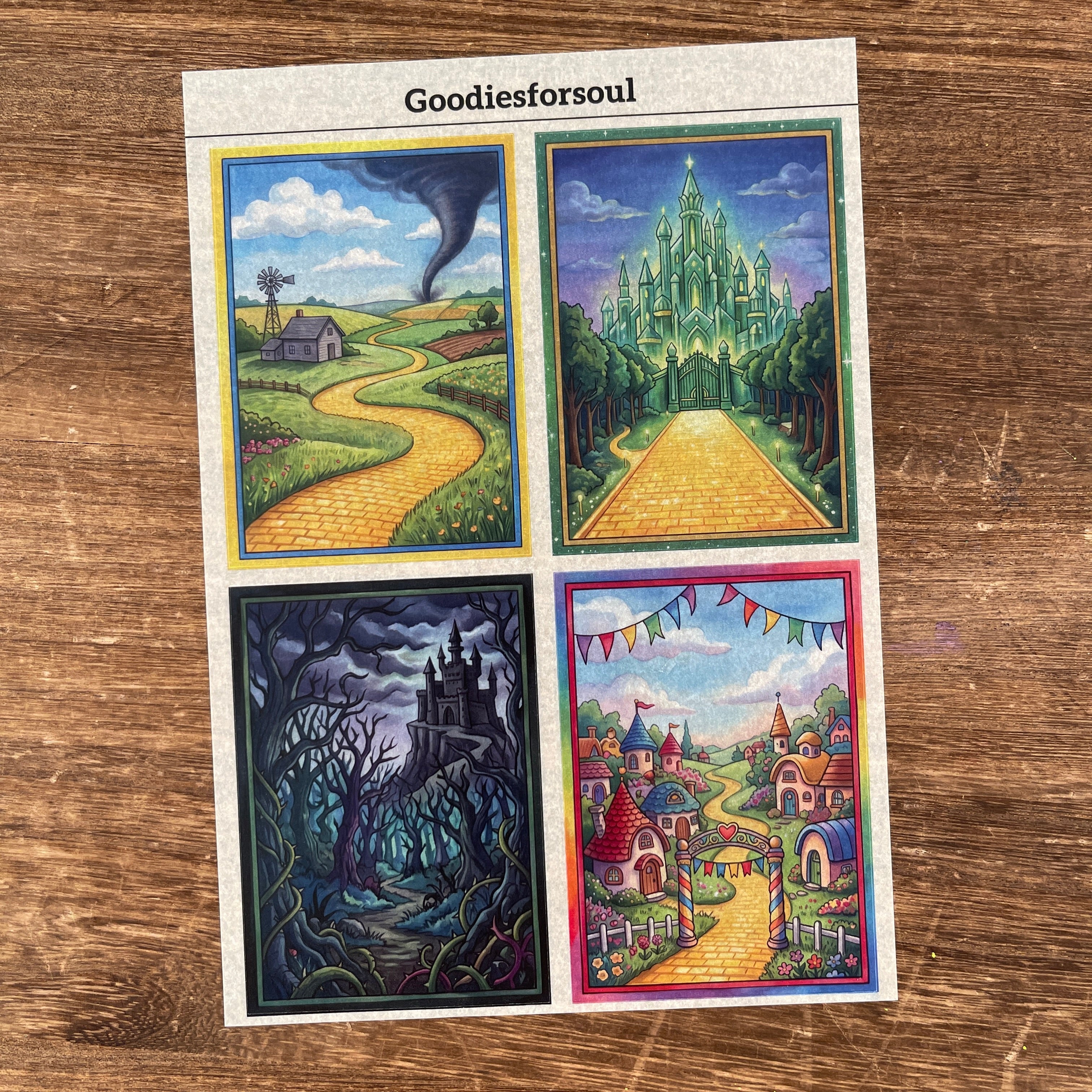 The wizard of oz background washi sticker 1 pcs