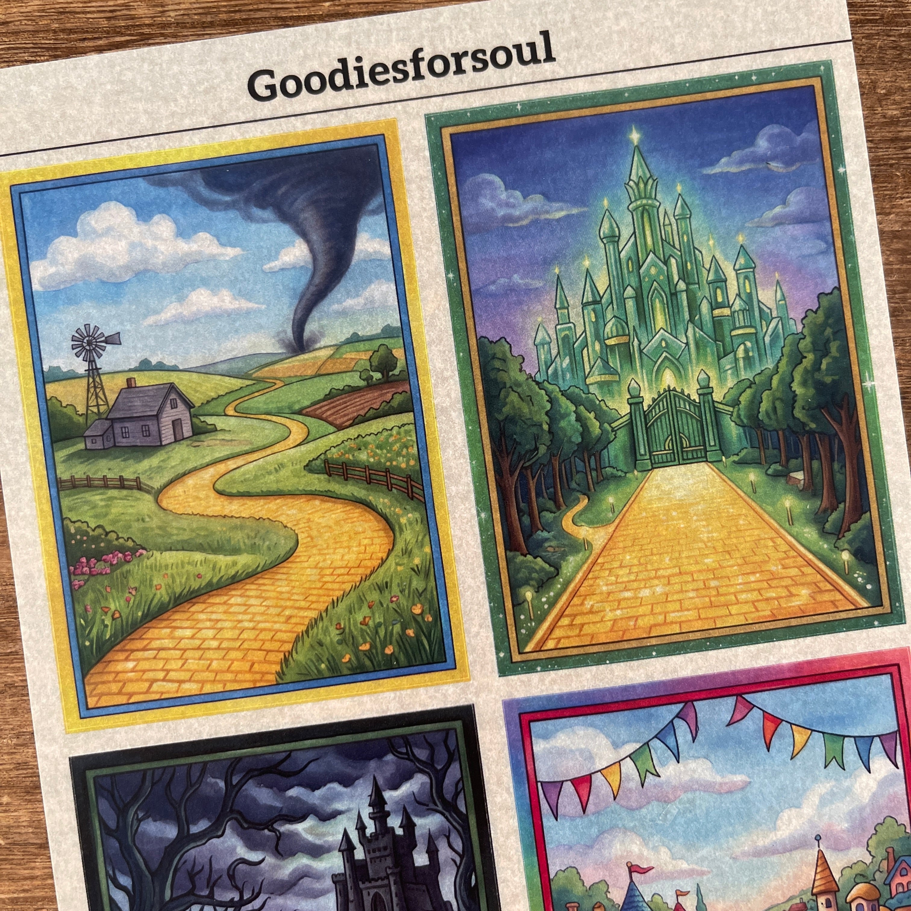 The wizard of oz background washi sticker 1 pcs