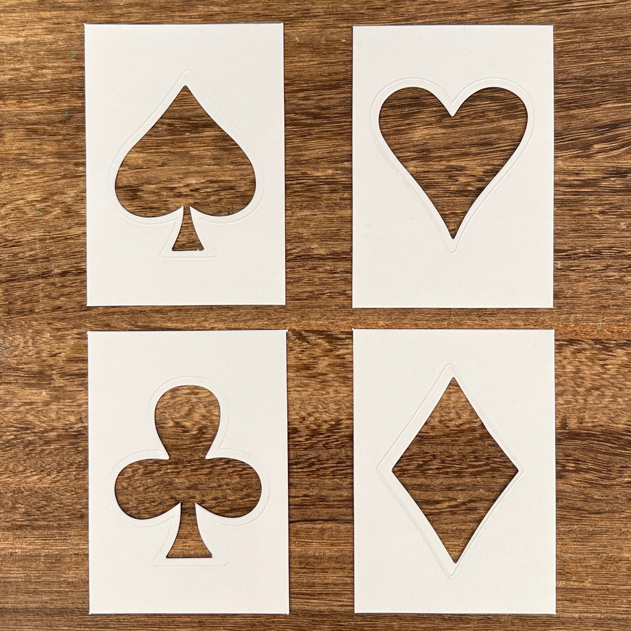 Die-cut embossed ATC Cards (Spades/ Hearts/ Clubs/ Diamonds) 10pcs per pack