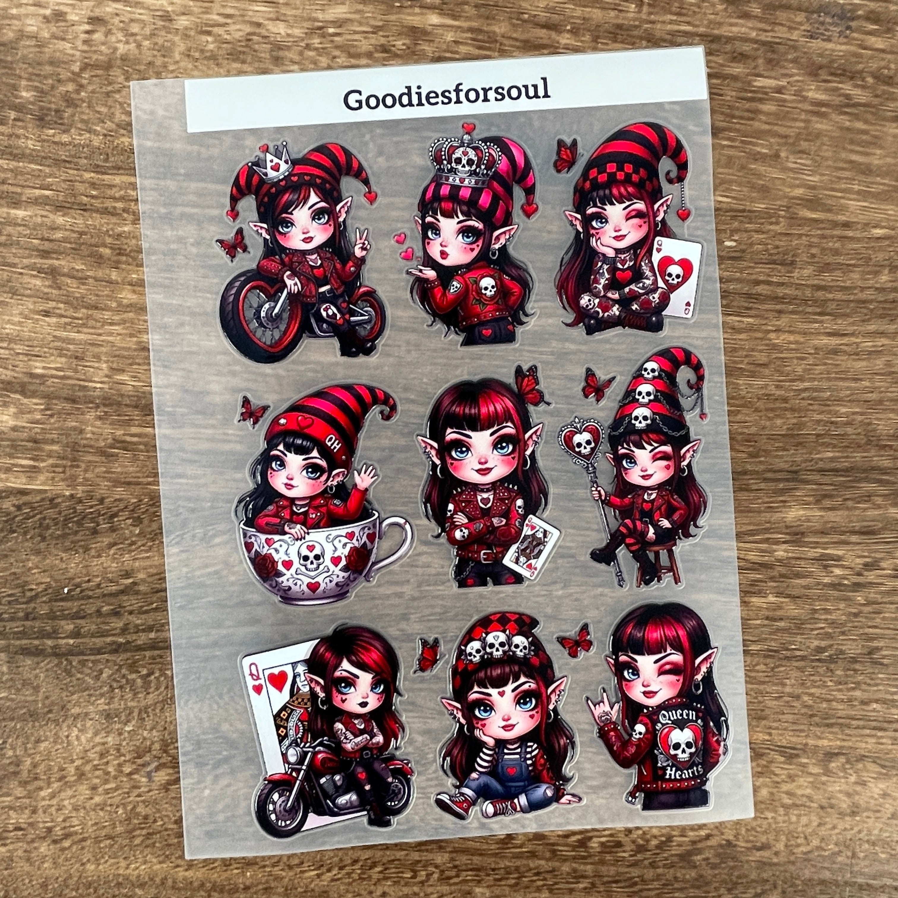 3D The Rebel Queens: Hearts PET Sticker 1 Pcs