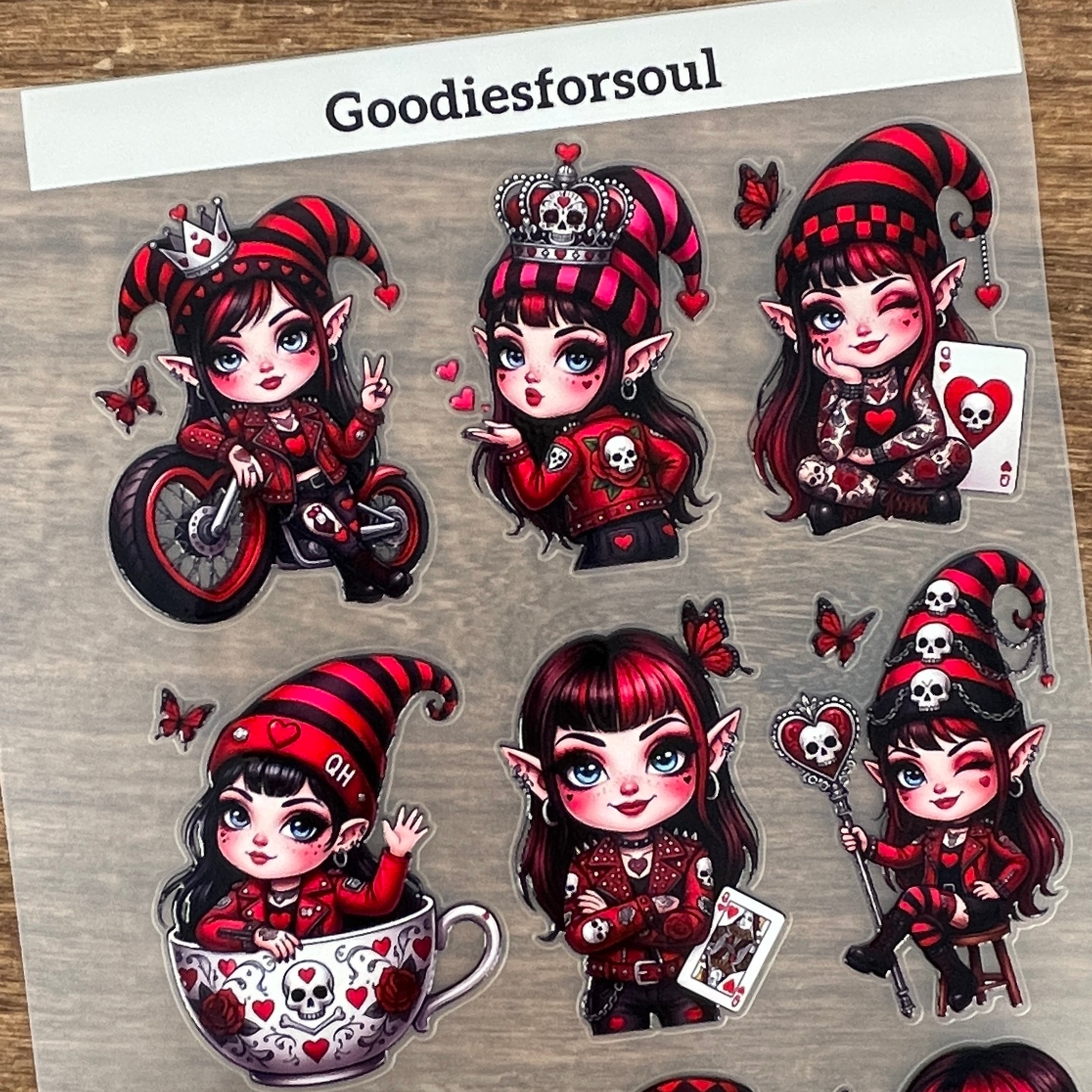 3D The Rebel Queens: Hearts PET Sticker 1 Pcs