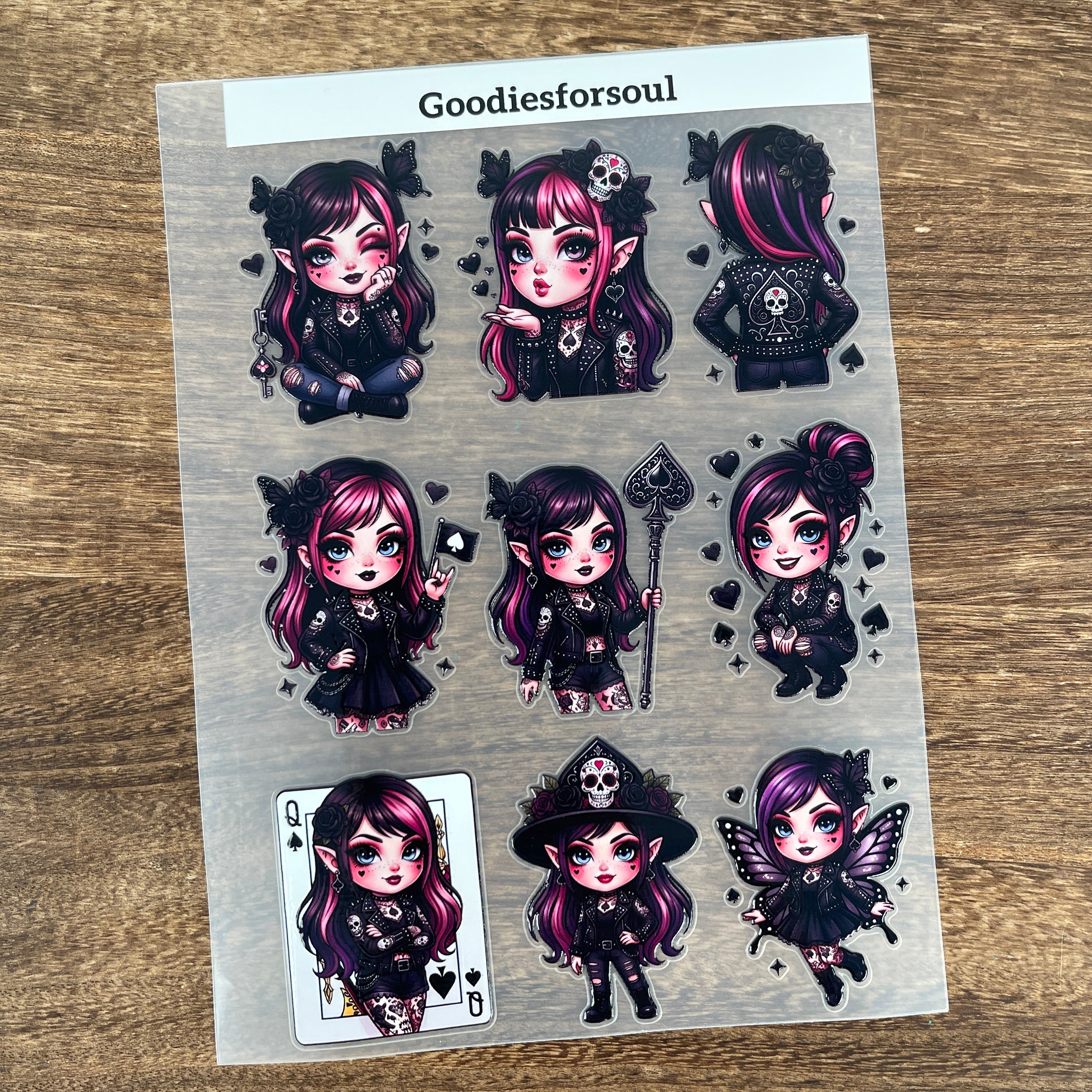 3D The Rebel Queens: Spade PET Sticker 1 Pcs
