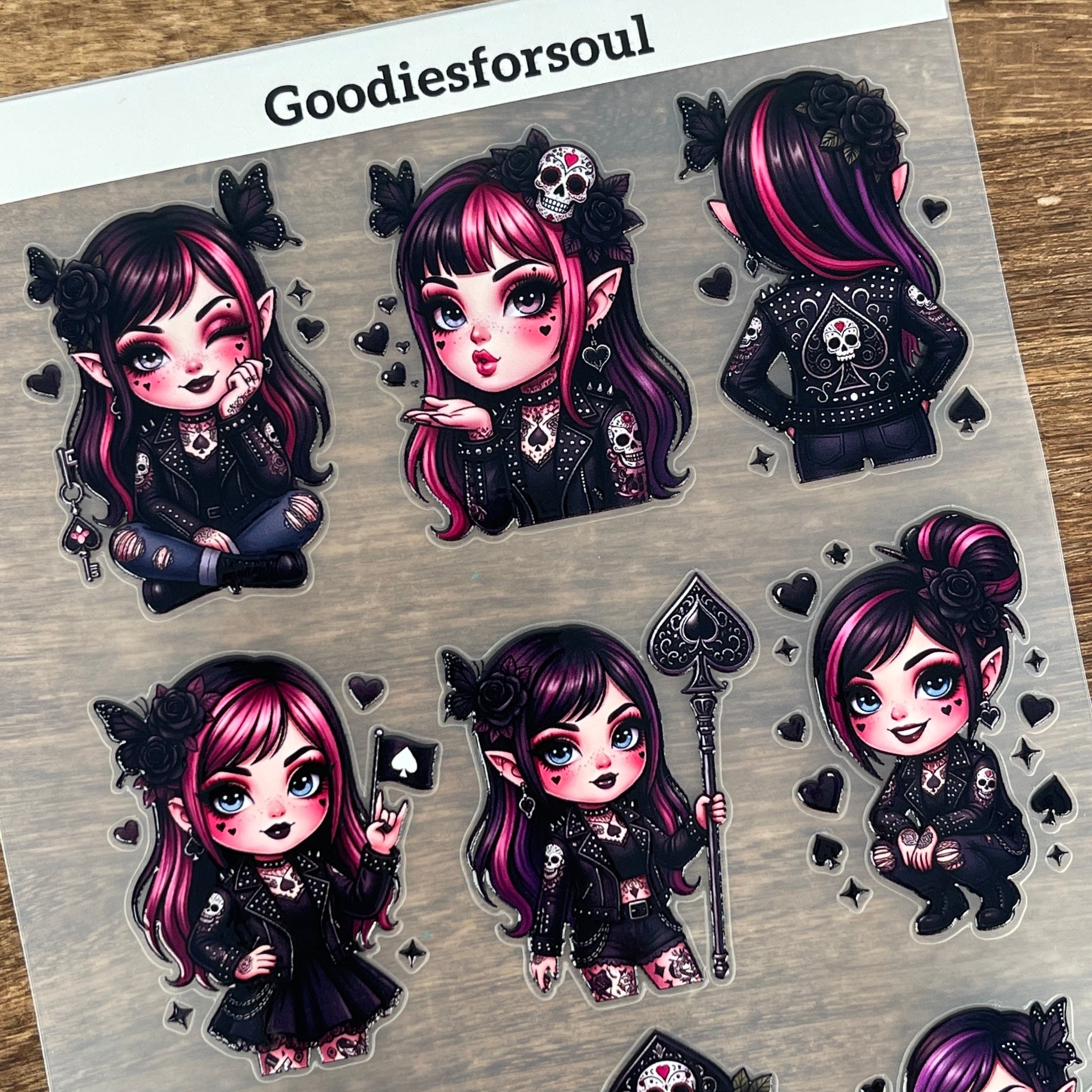 3D The Rebel Queens: Spade PET Sticker 1 Pcs