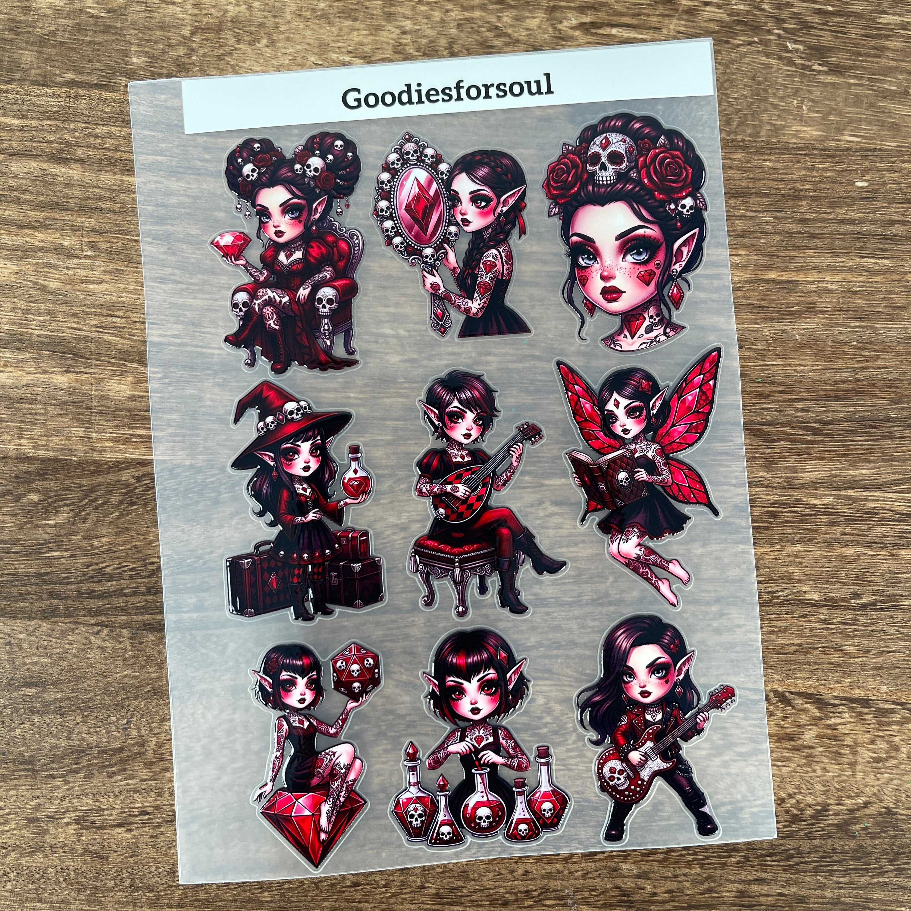 3D The Rebel Queens: Diamonds PET Sticker 1 Pcs