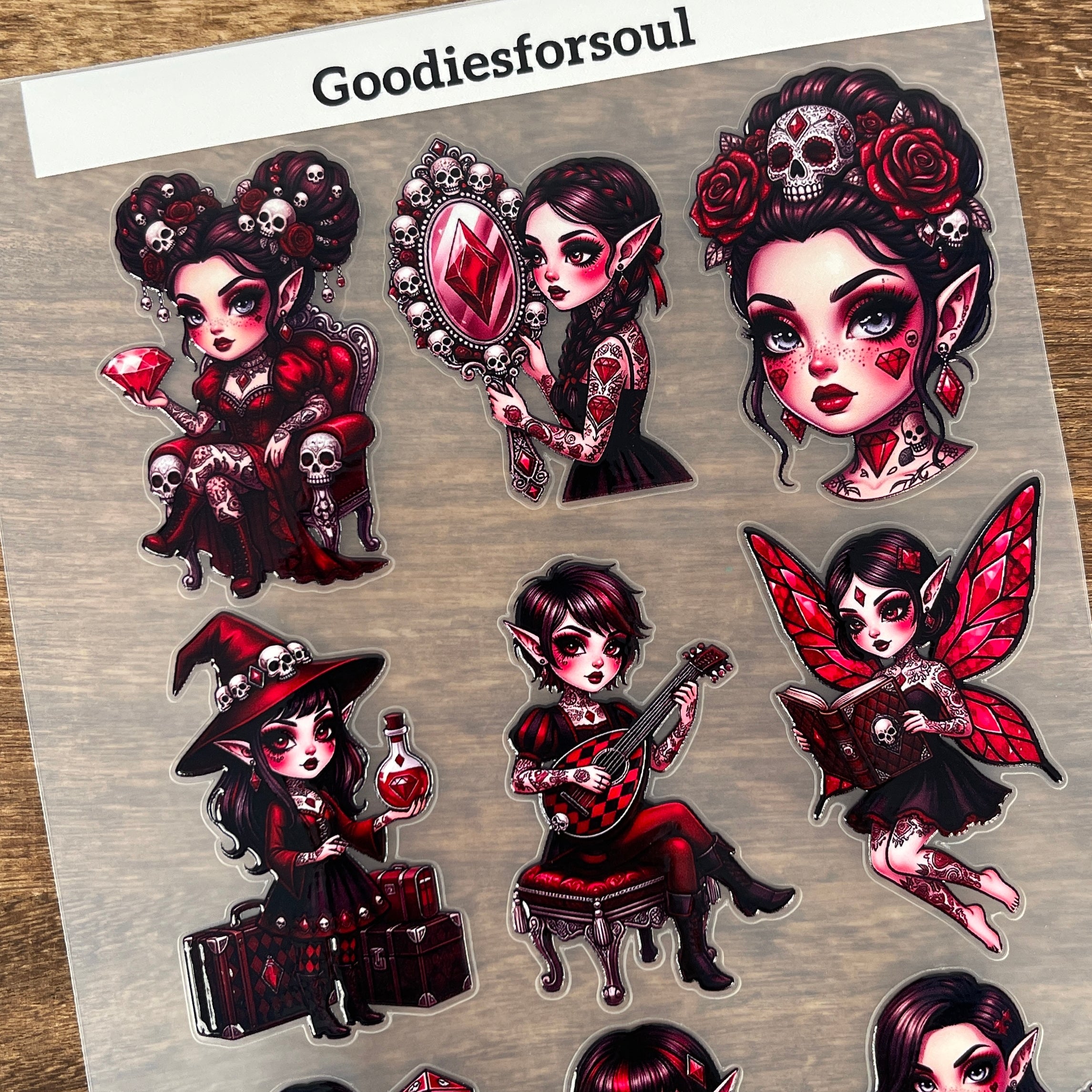 3D The Rebel Queens: Diamonds PET Sticker 1 Pcs