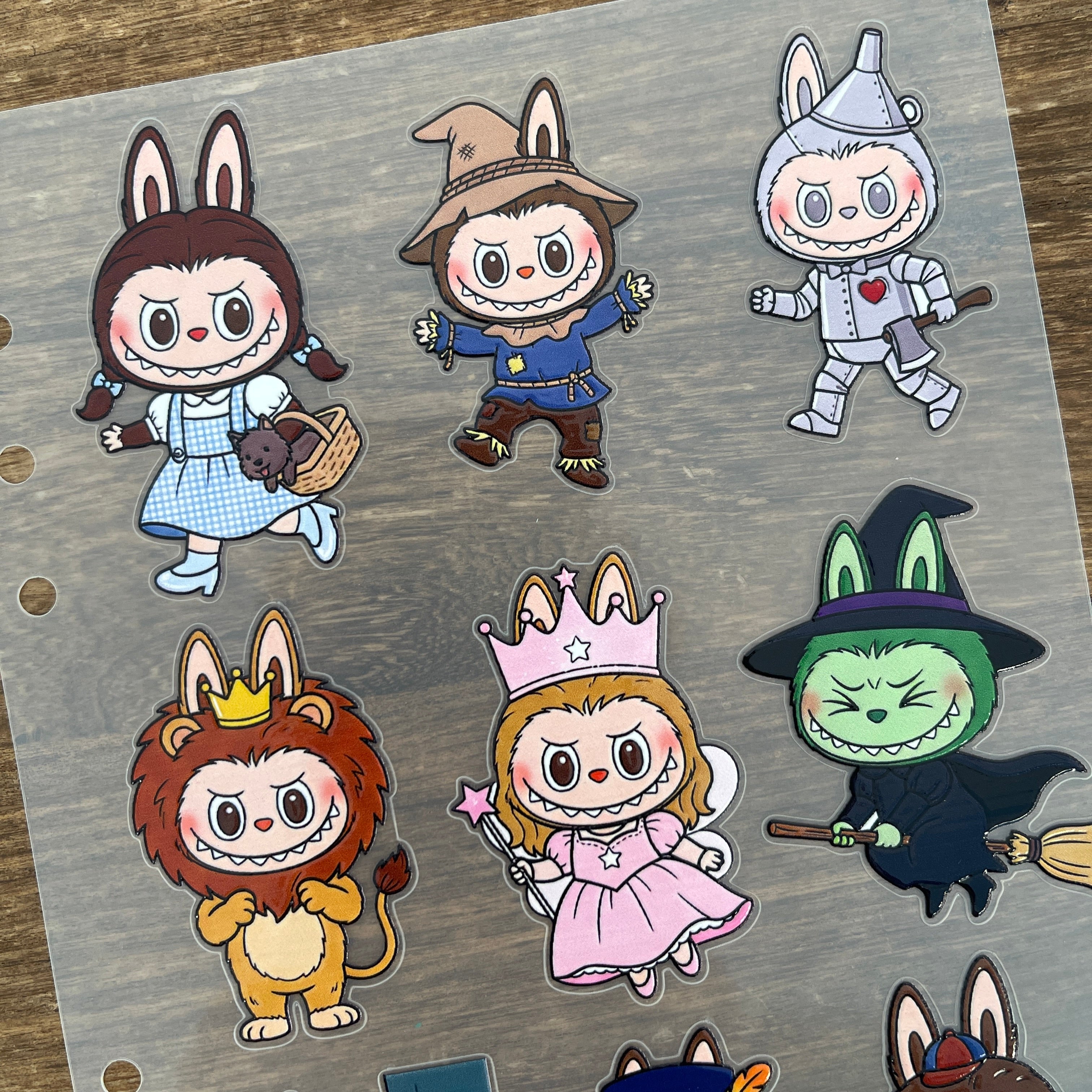 3D The Wizard of oz x Labubu PET Sticker 1 Pcs