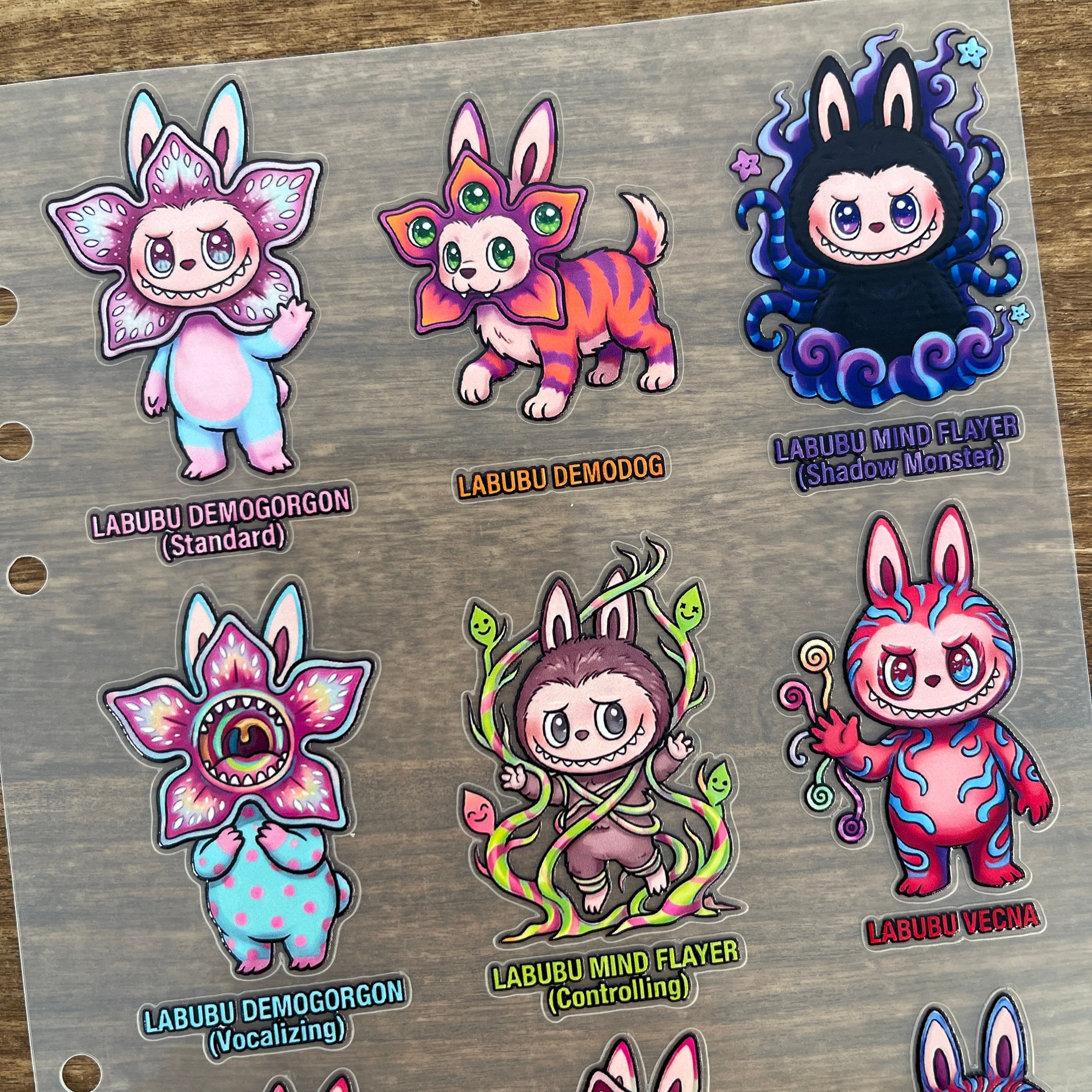 3D Demogorgon x Labubu PET Sticker 1 Pcs