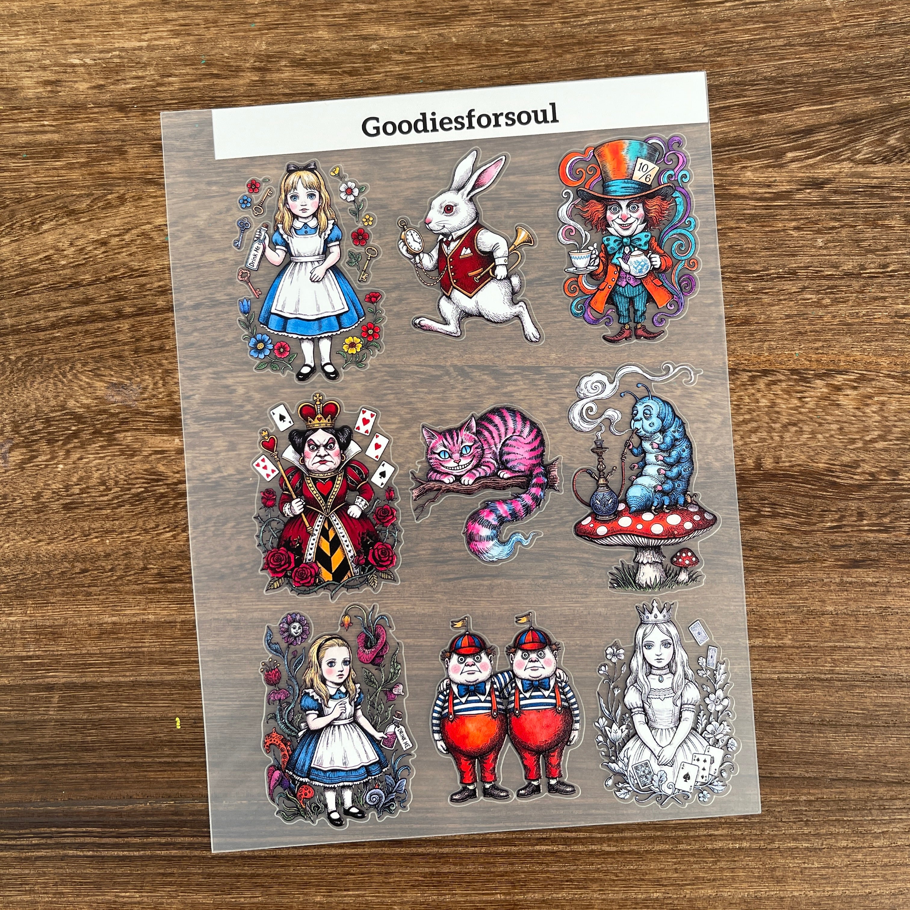 3D Alice in Wonderland x Classic PET Sticker 1 Pcs