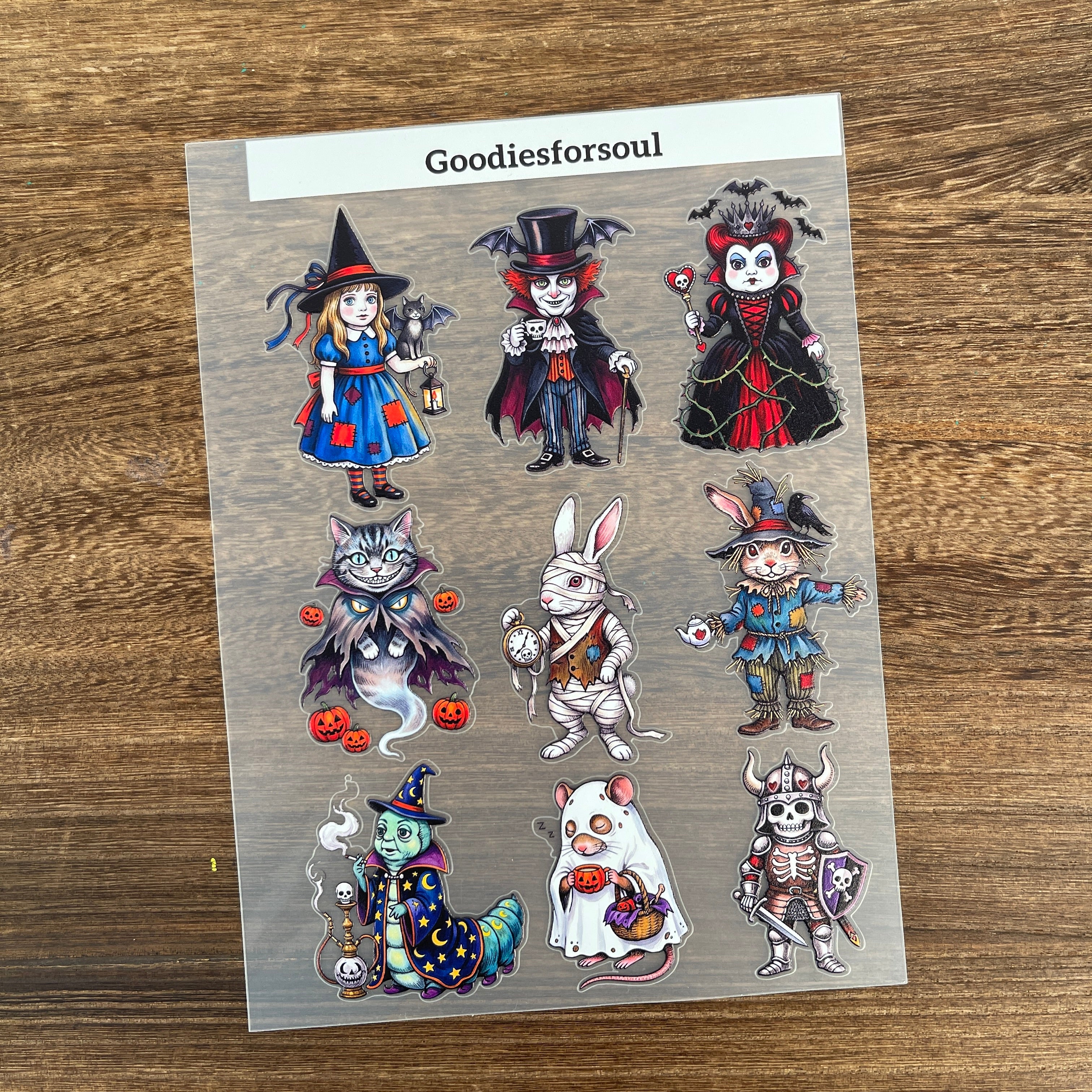 3D Alice in Wonderland x Halloween PET Sticker 1 Pcs