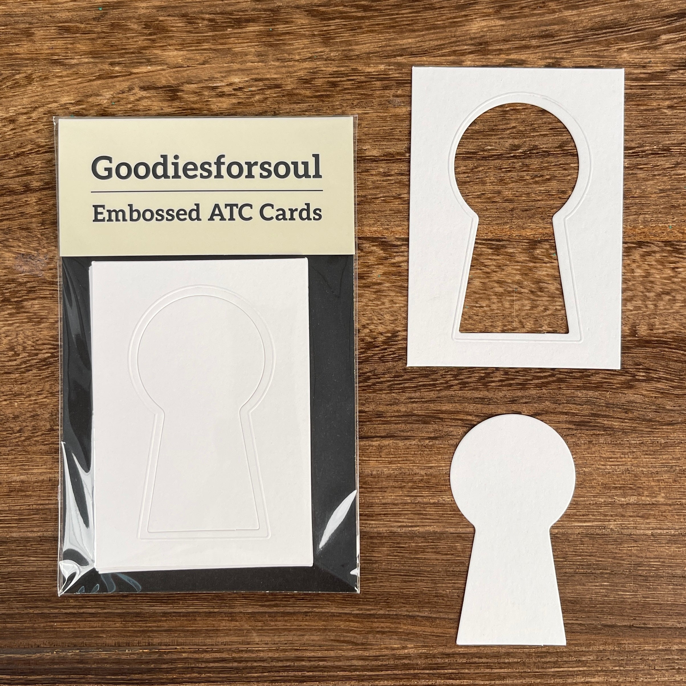 Keyhole die cut ATC Cards 2.5x3.5inch 10 sheets per pack