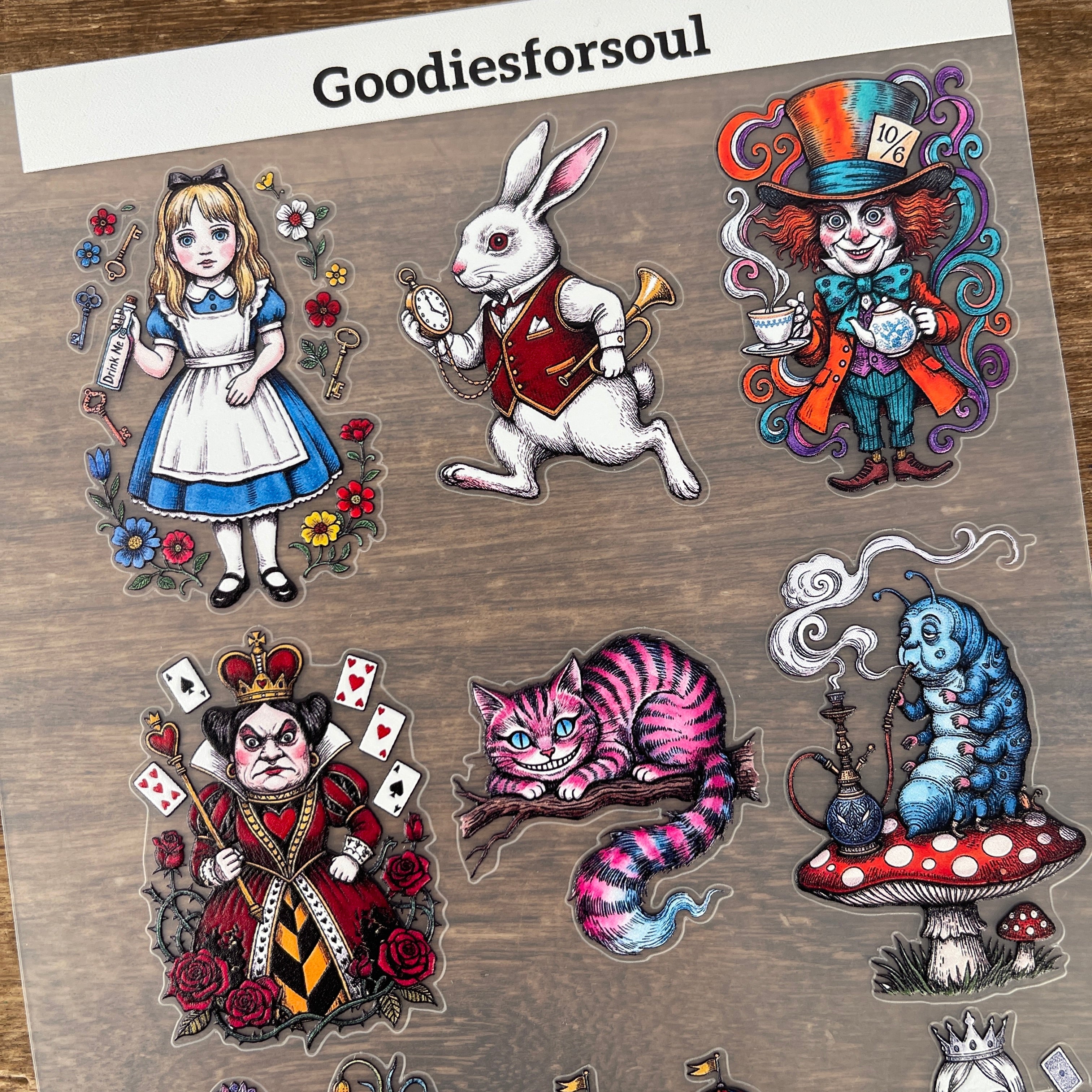 3D Alice in Wonderland x Classic PET Sticker 1 Pcs