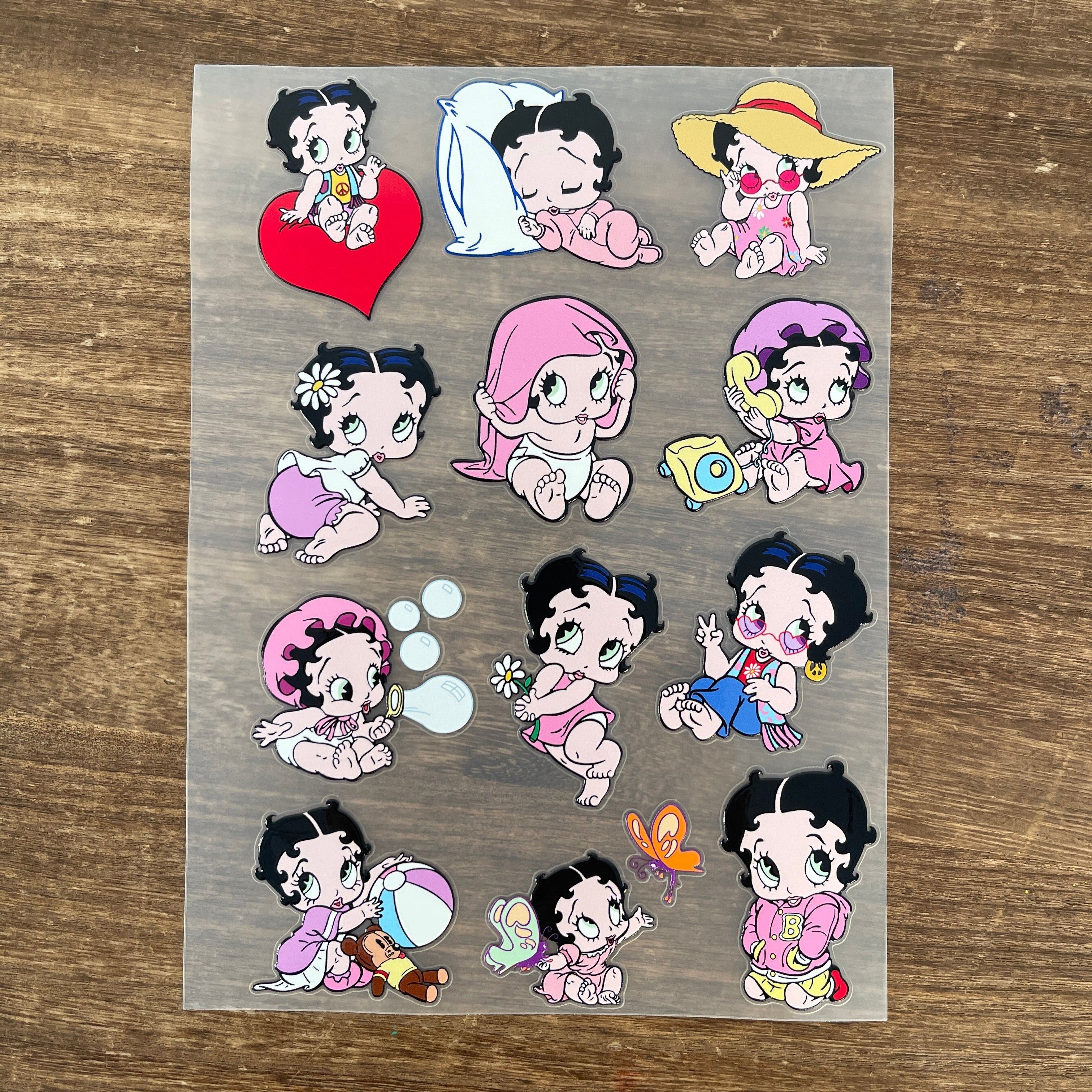3D Baby Betty Boop PET Sticker 1 Pcs