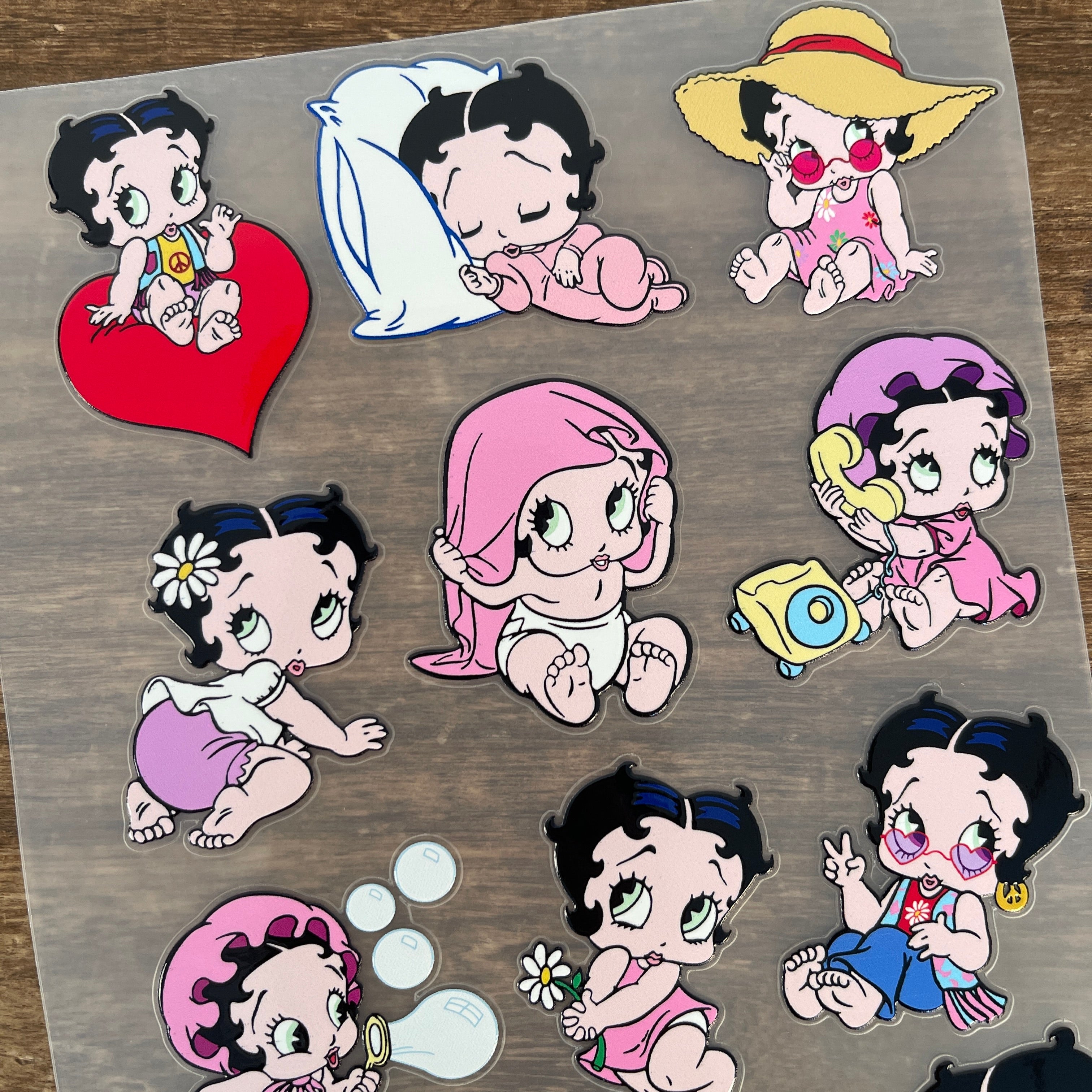 3D Baby Betty Boop PET Sticker 1 Pcs