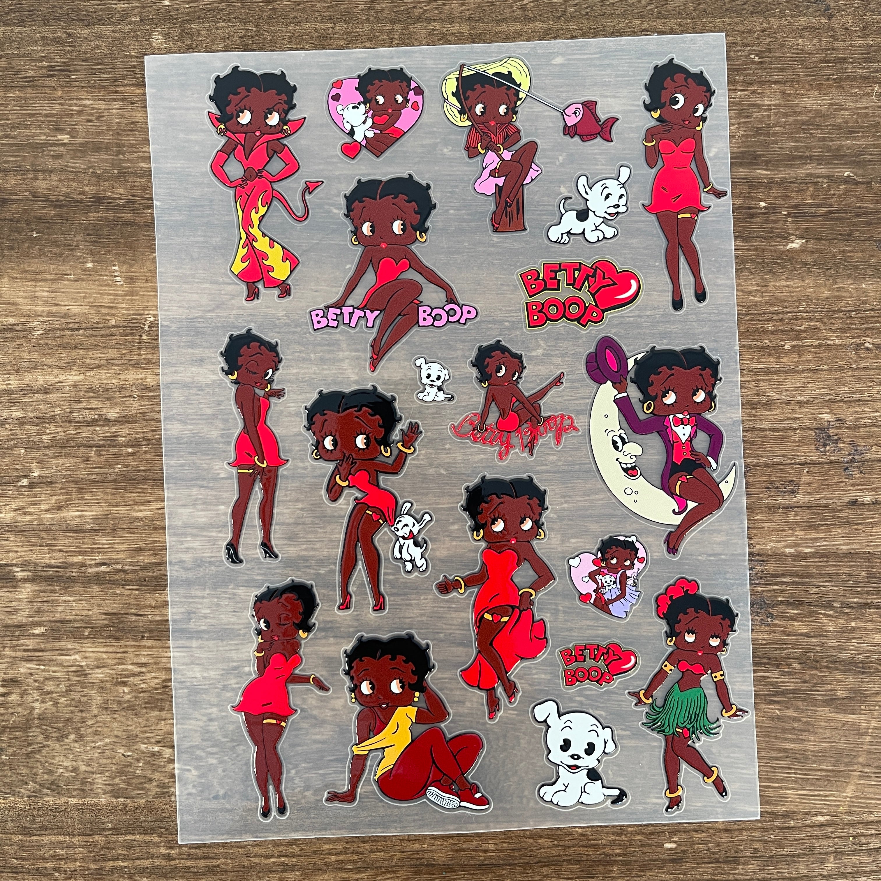 3D Betty PET Sticker (A) 1 Pcs