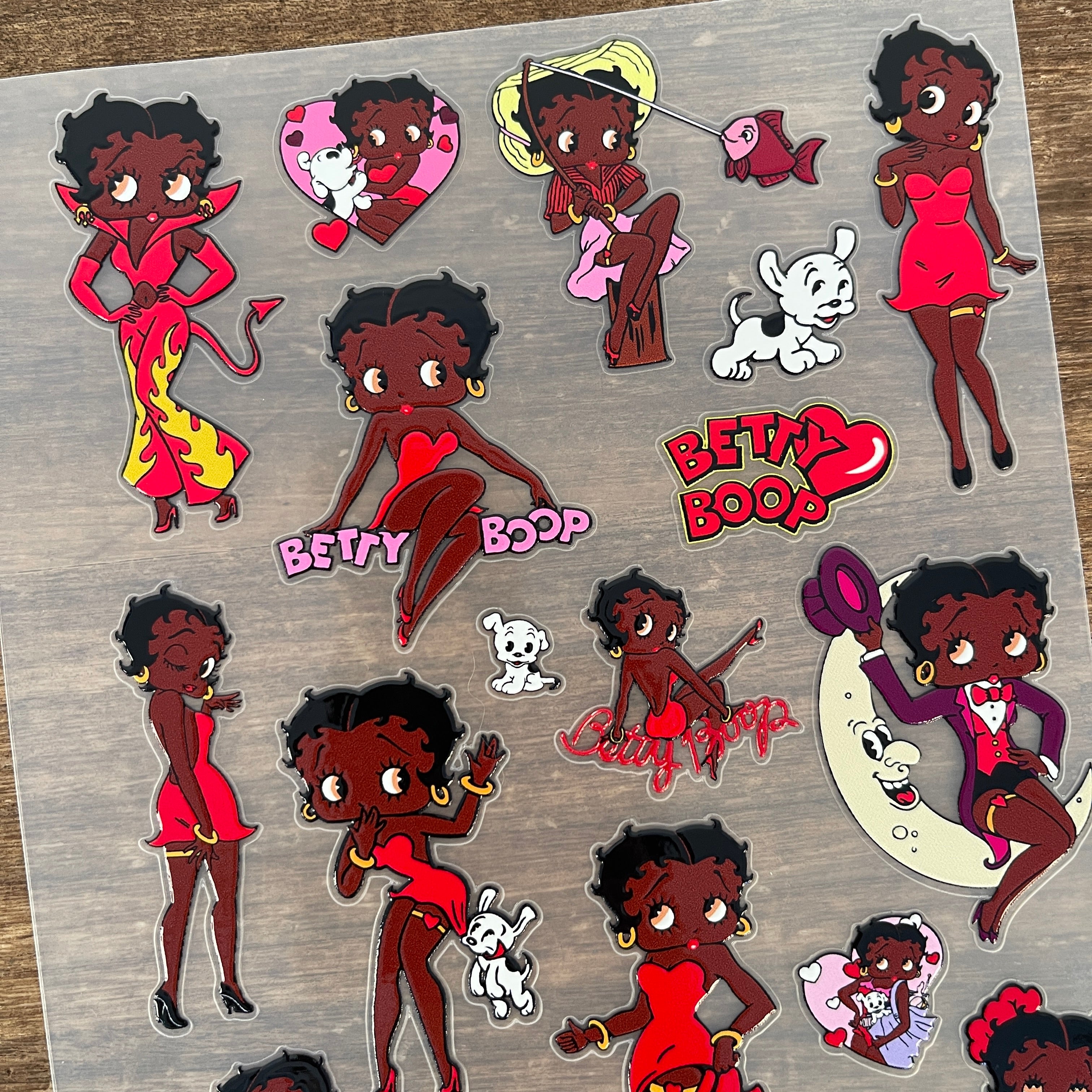 3D Betty PET Sticker (A) 1 Pcs