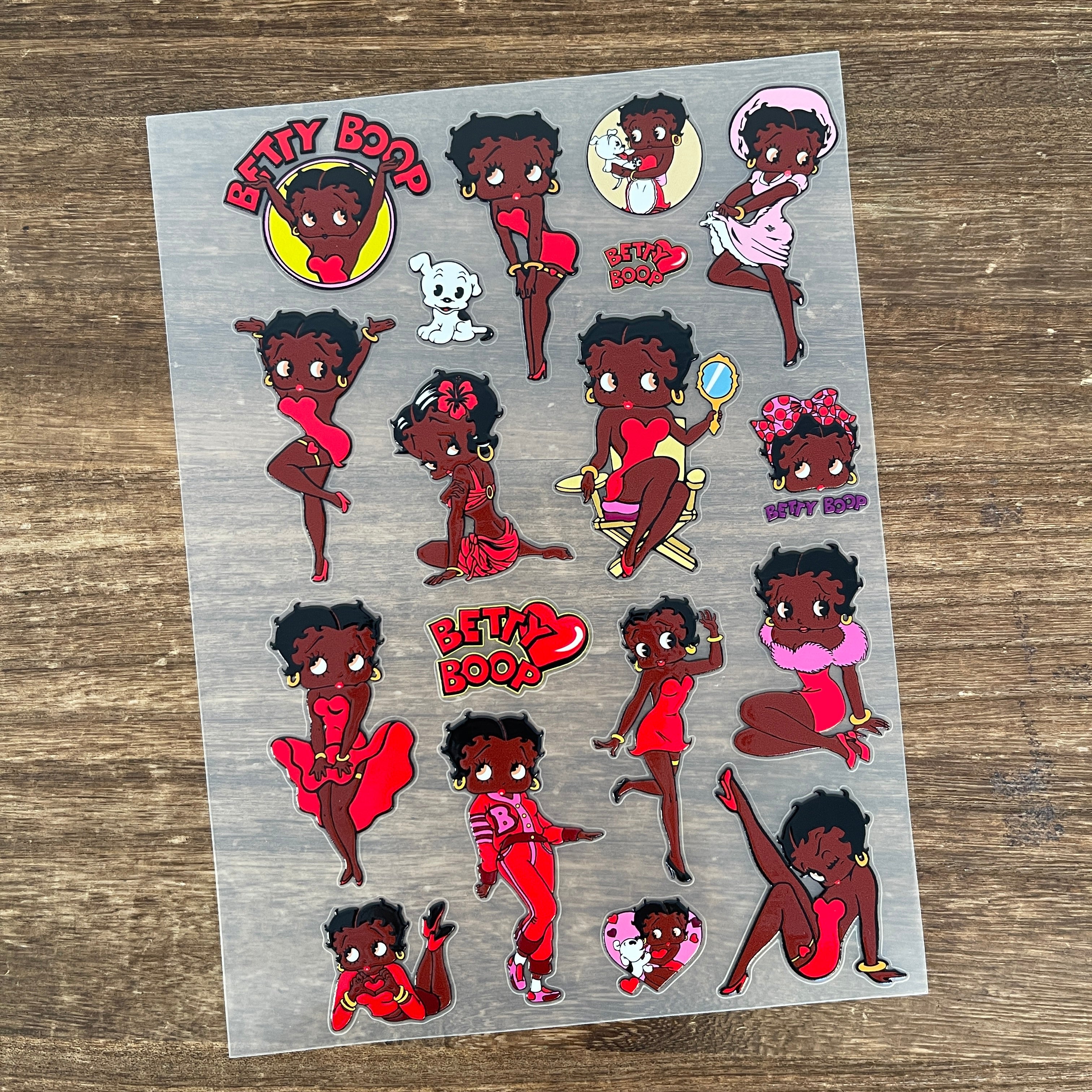 3D Betty PET Sticker (B) 1 Pcs