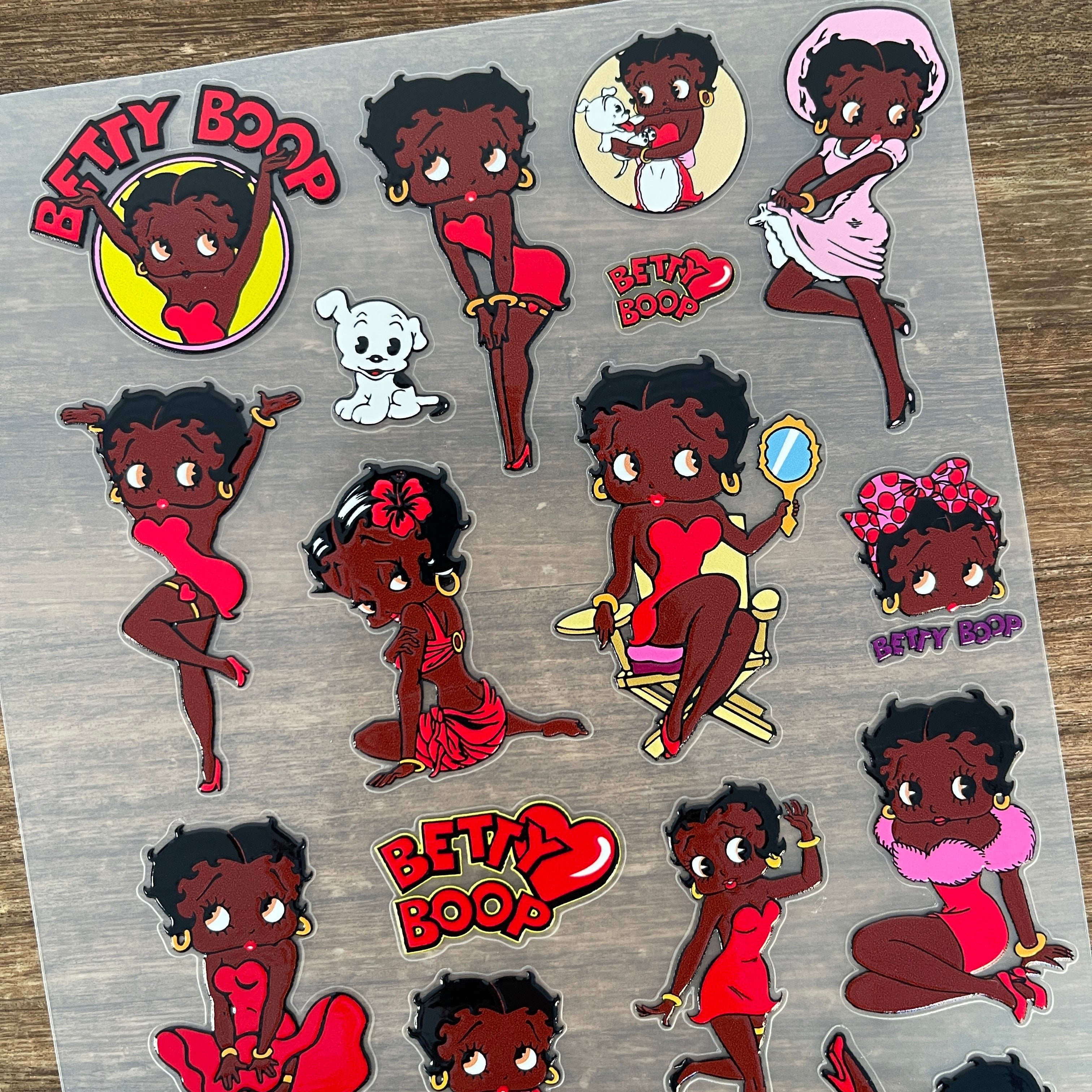 3D Betty PET Sticker (B) 1 Pcs