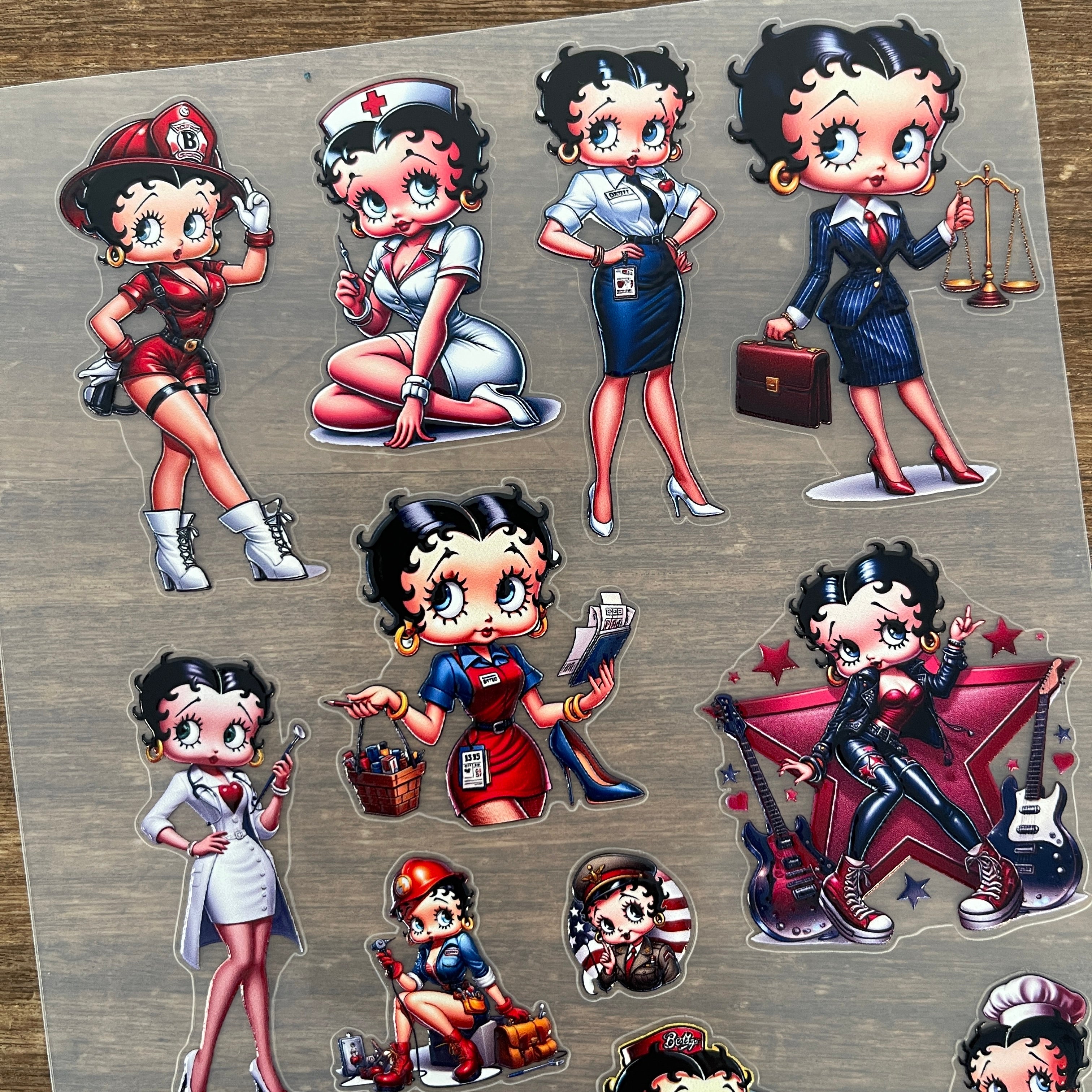 3D Career Betty (A) PET Sticker 1 Pcs
