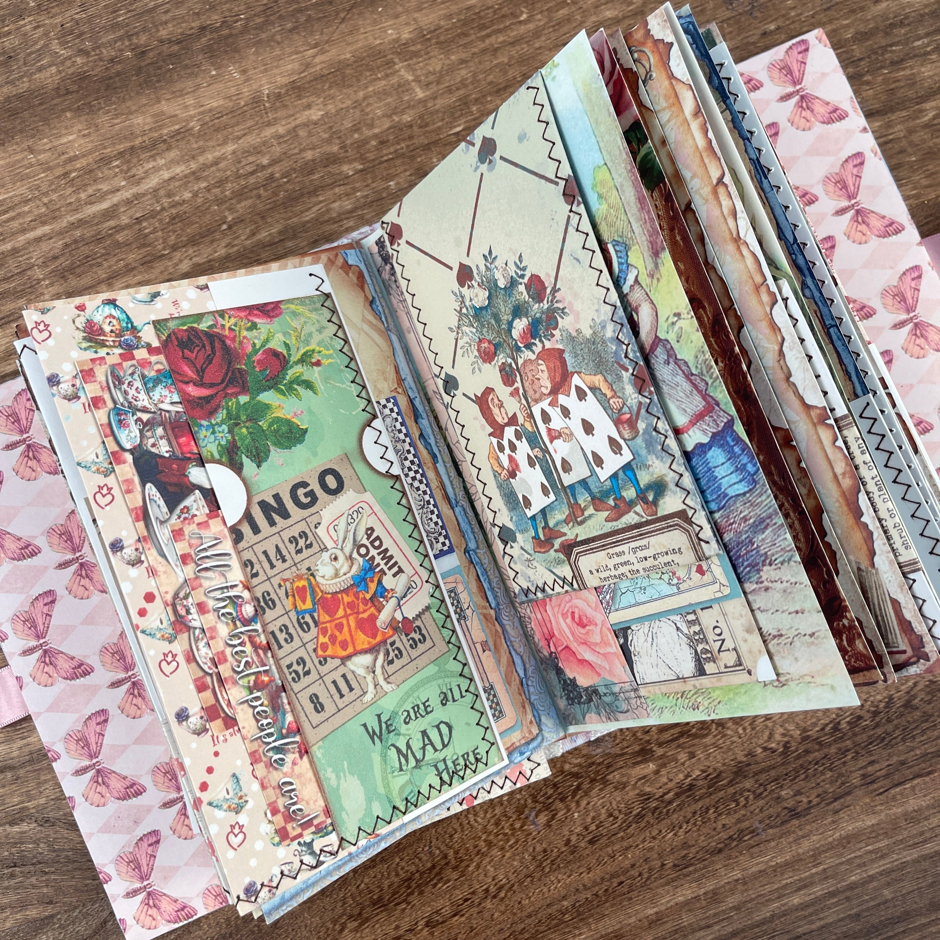 Alice in Wonderland handmade journal