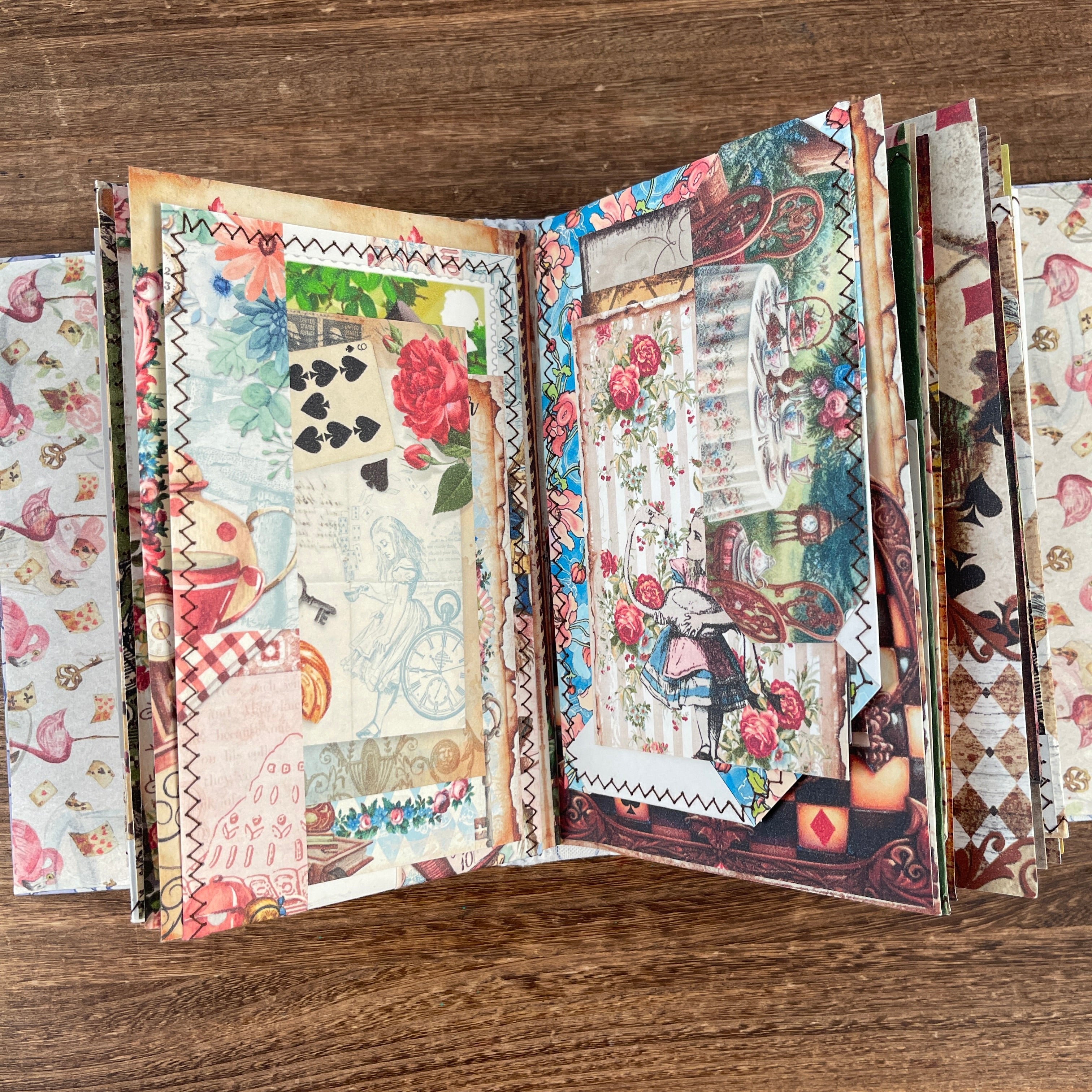 Alice in Wonderland handmade journal
