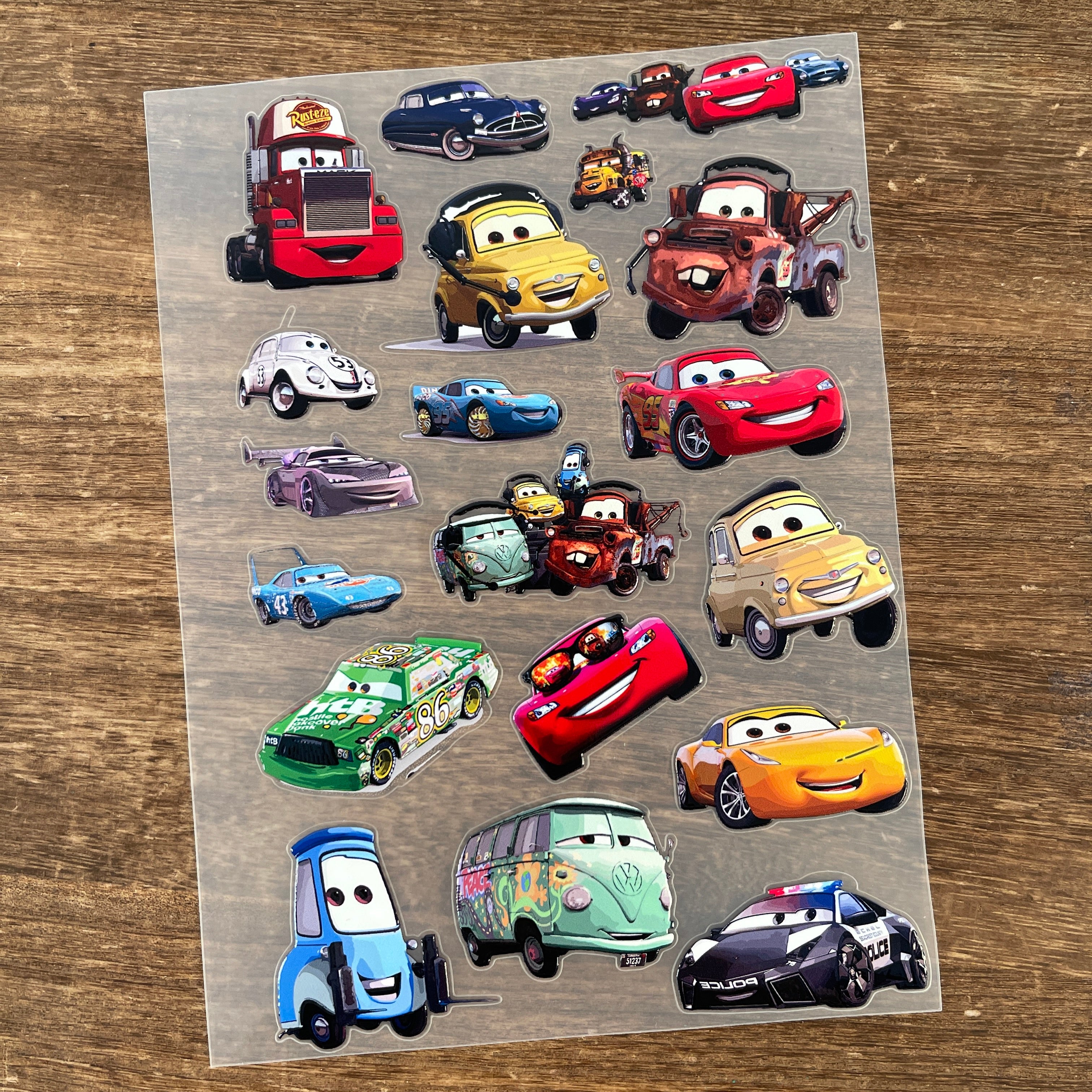 3D Cars PET Sticker 1 Pcs