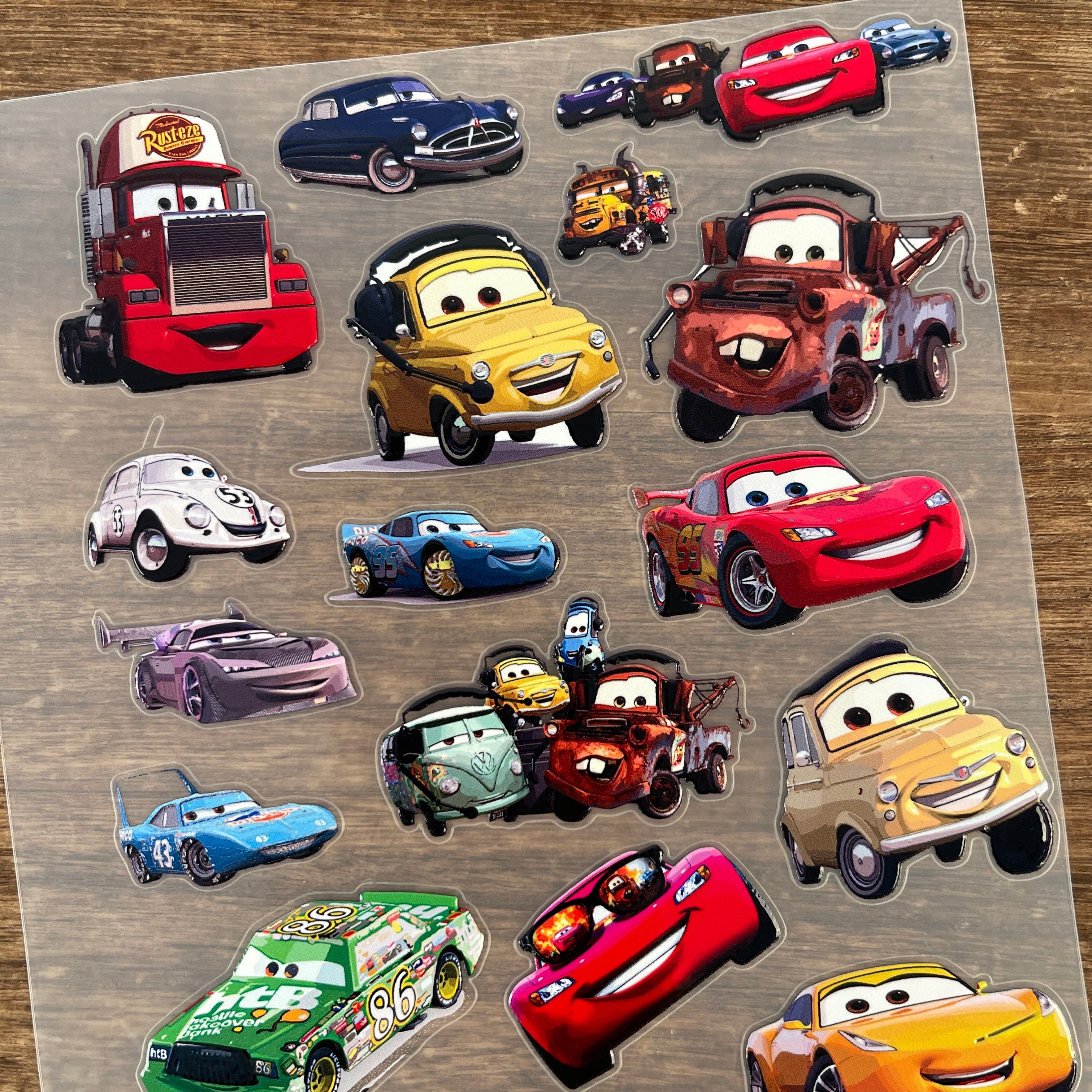 3D Cars PET Sticker 1 Pcs