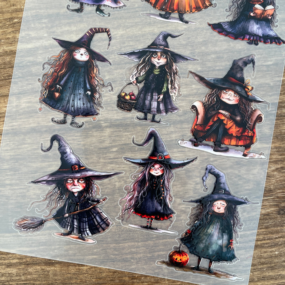 Full witch PET sticker sheet