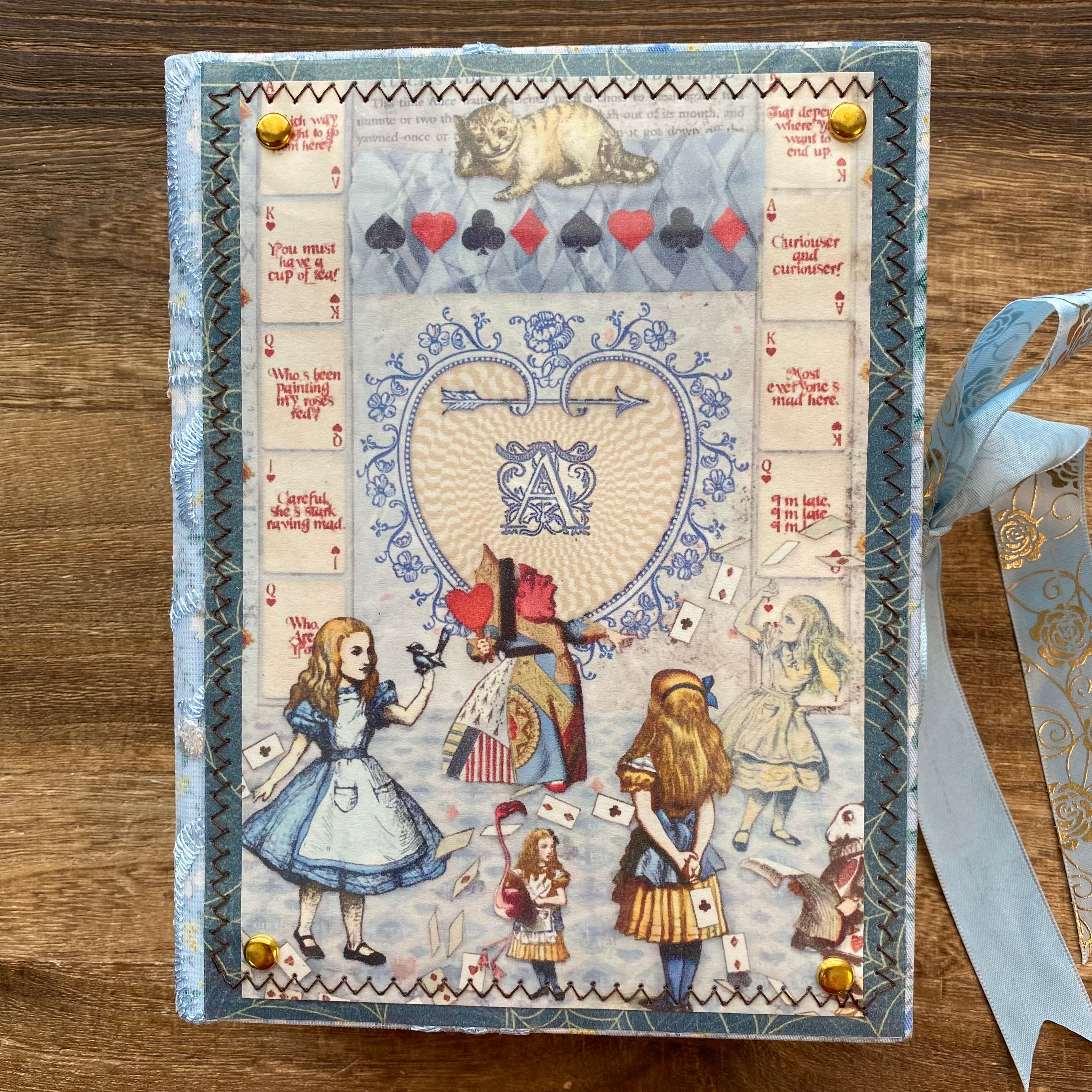 Alice in wonderland handmade journal *Inside blank page