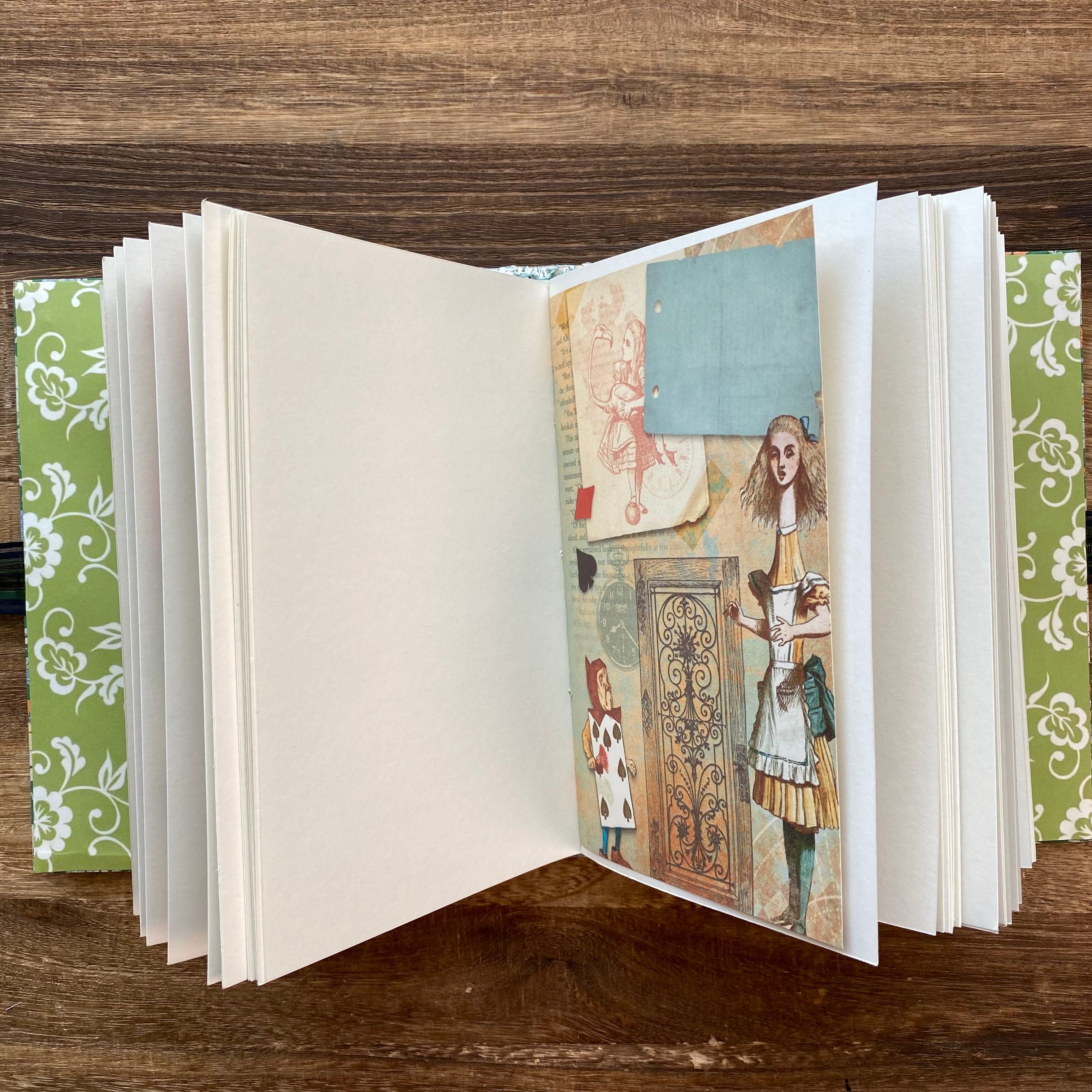 Alice in wonderland handmade journal *Inside blank page