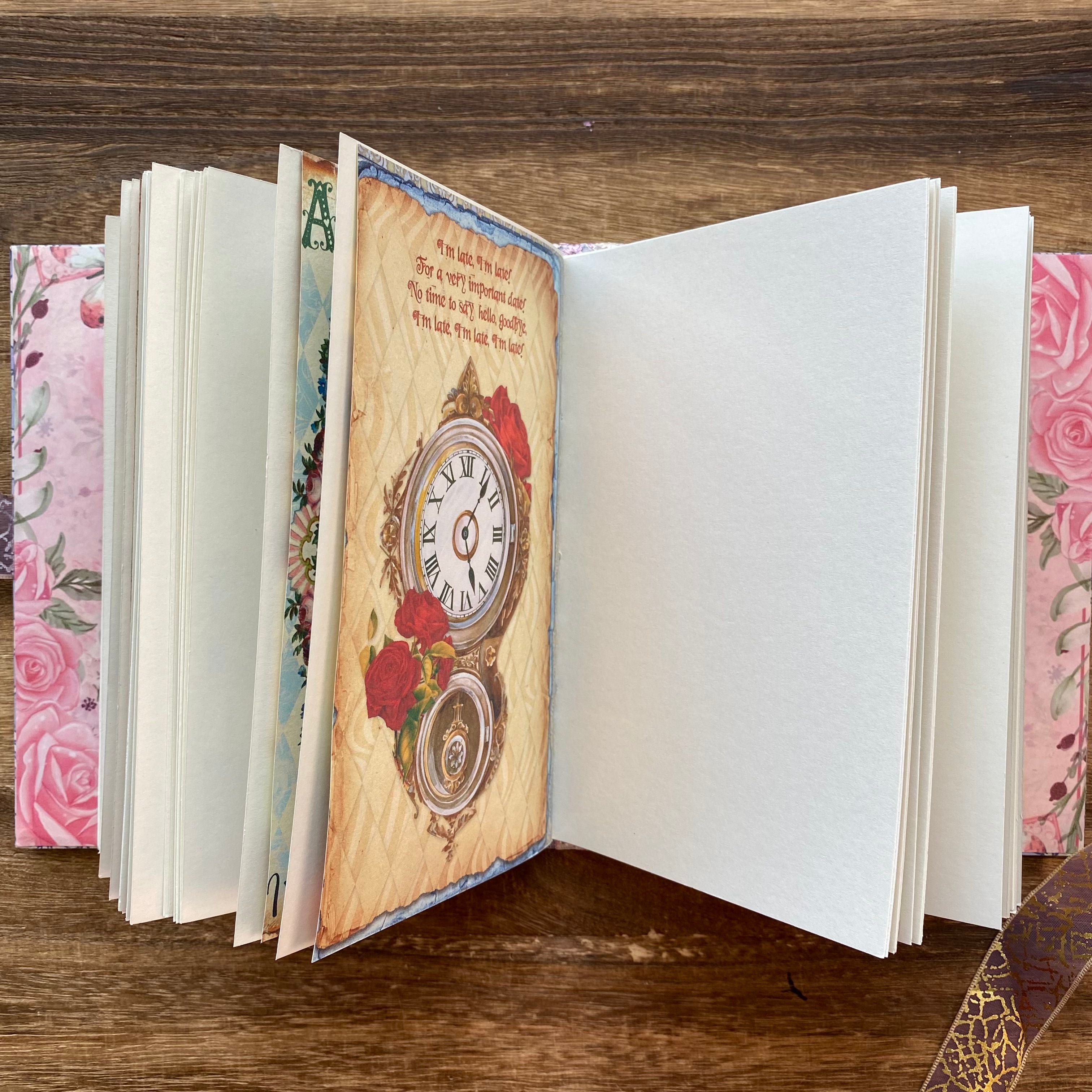 Alice in wonderland handmade journal *Inside blank page
