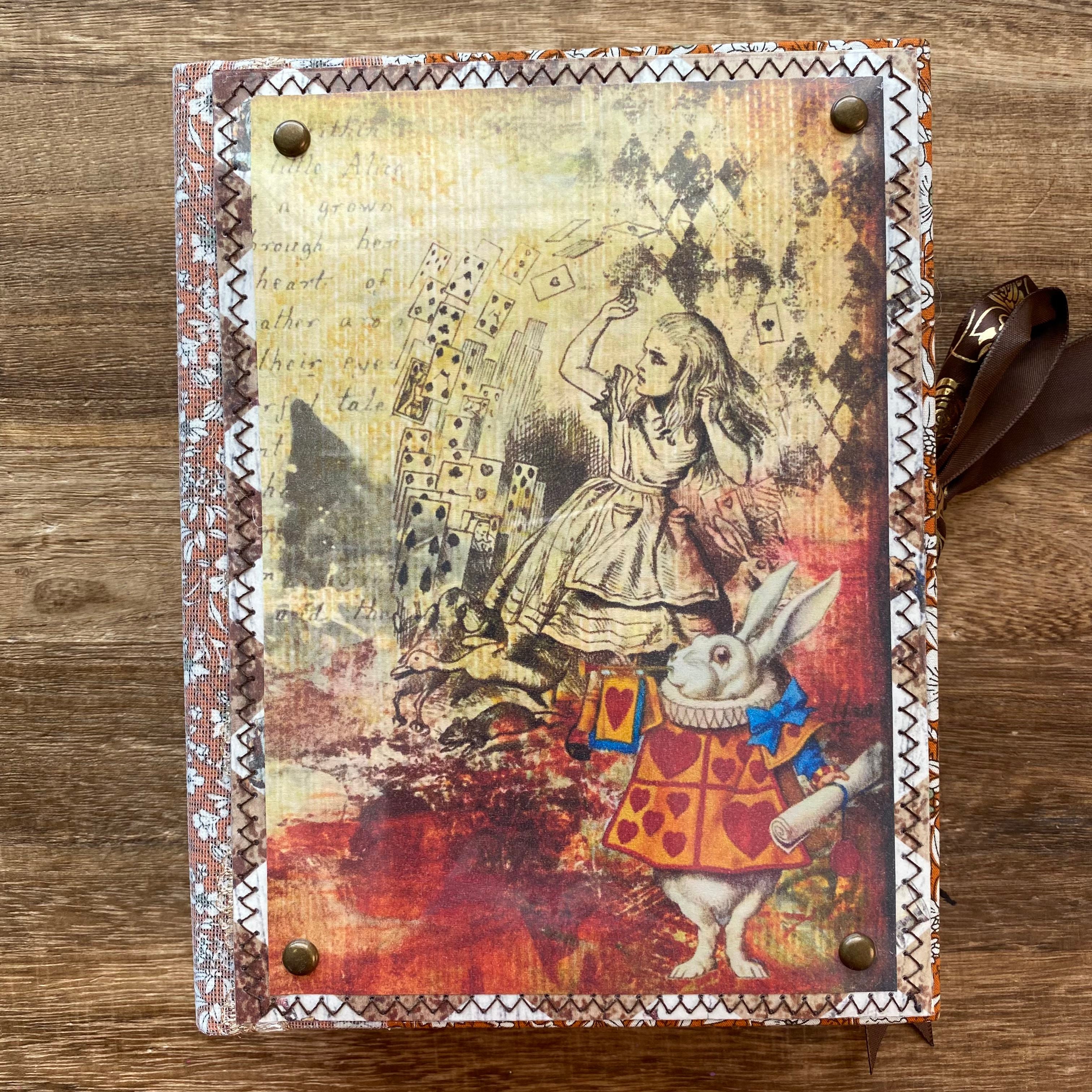 Alice in wonderland handmade journal *Inside blank page