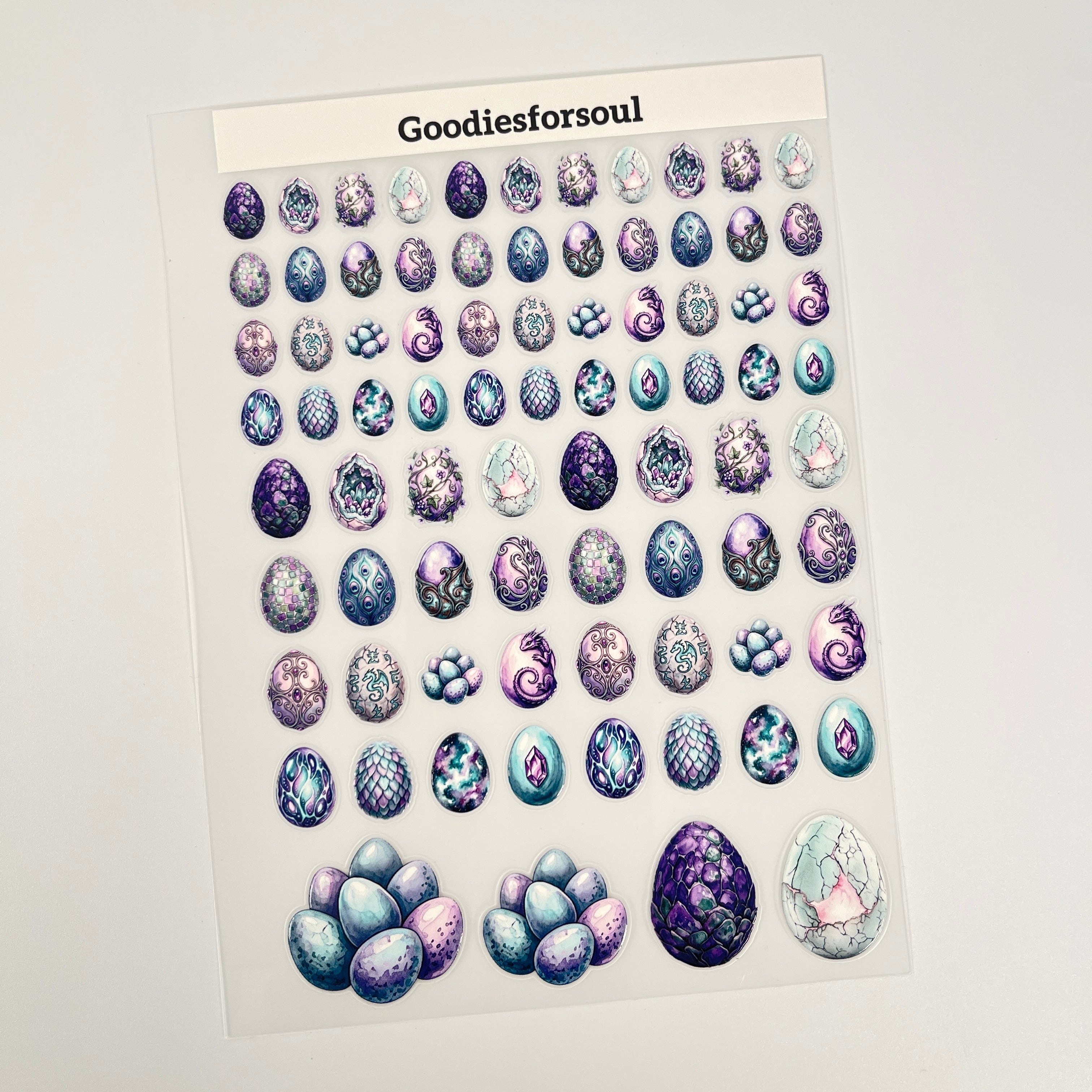 3D Fantasy dragon egg PET Sticker 1 Pcs