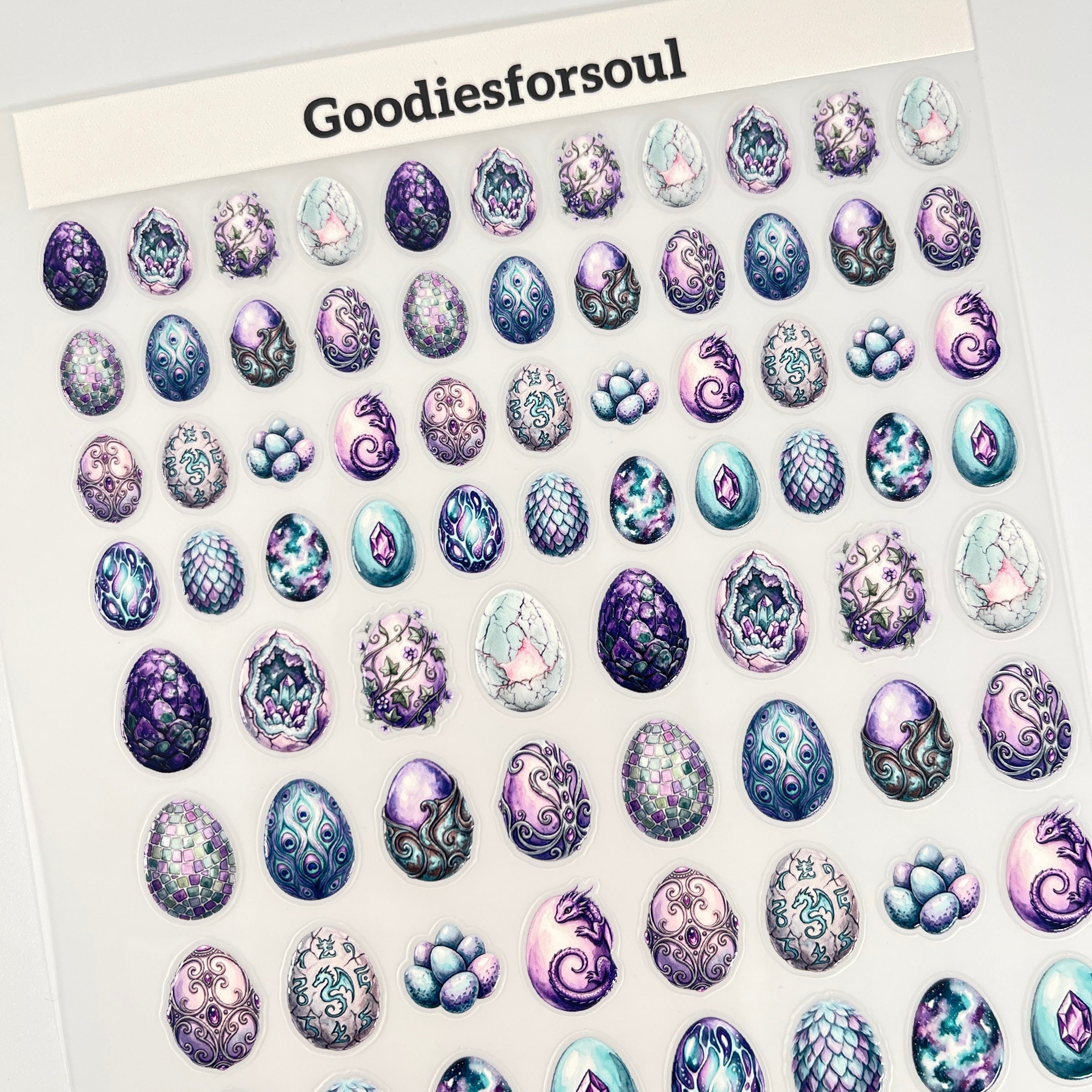 3D Fantasy dragon egg PET Sticker 1 Pcs