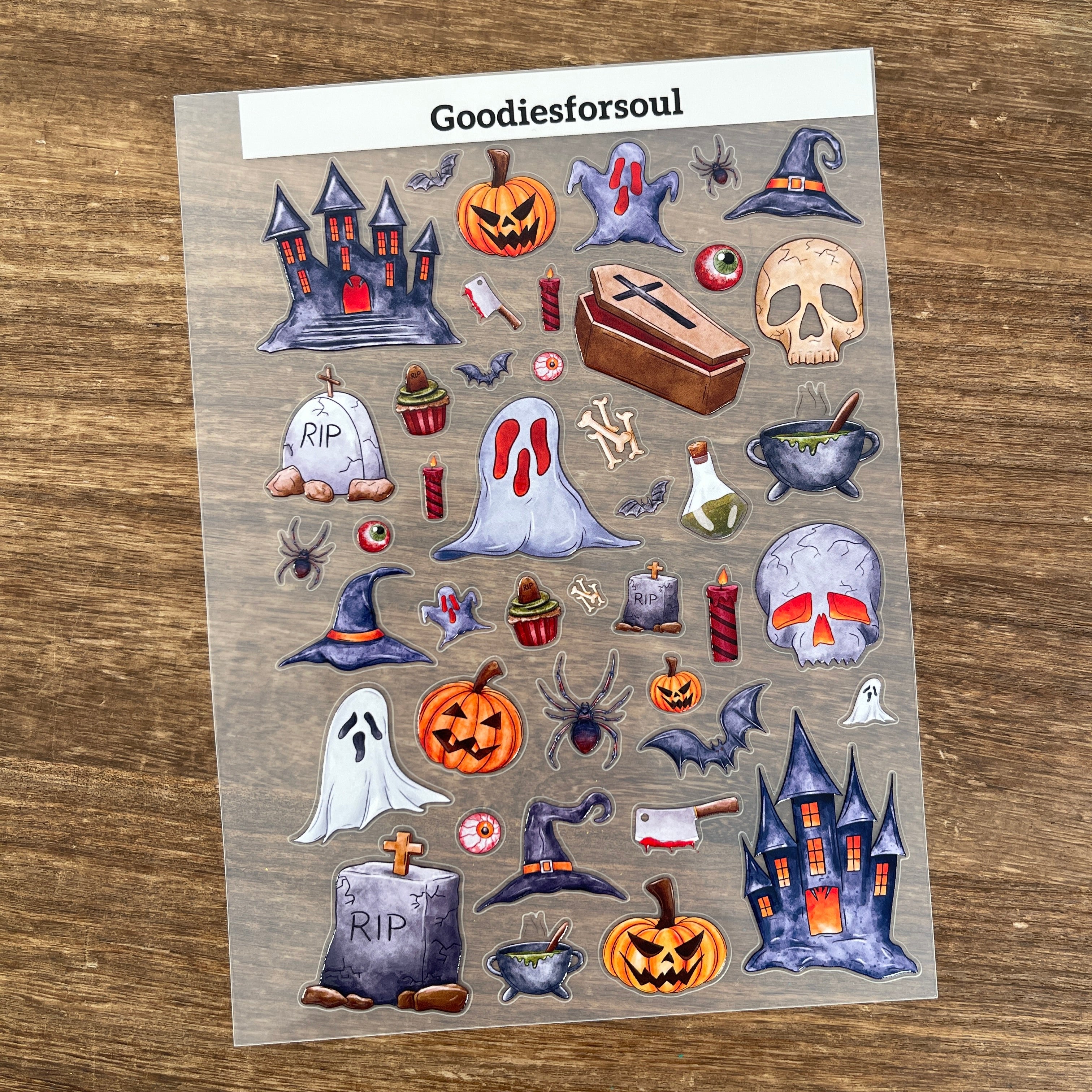 3D Halloween PET Sticker 1 Pcs