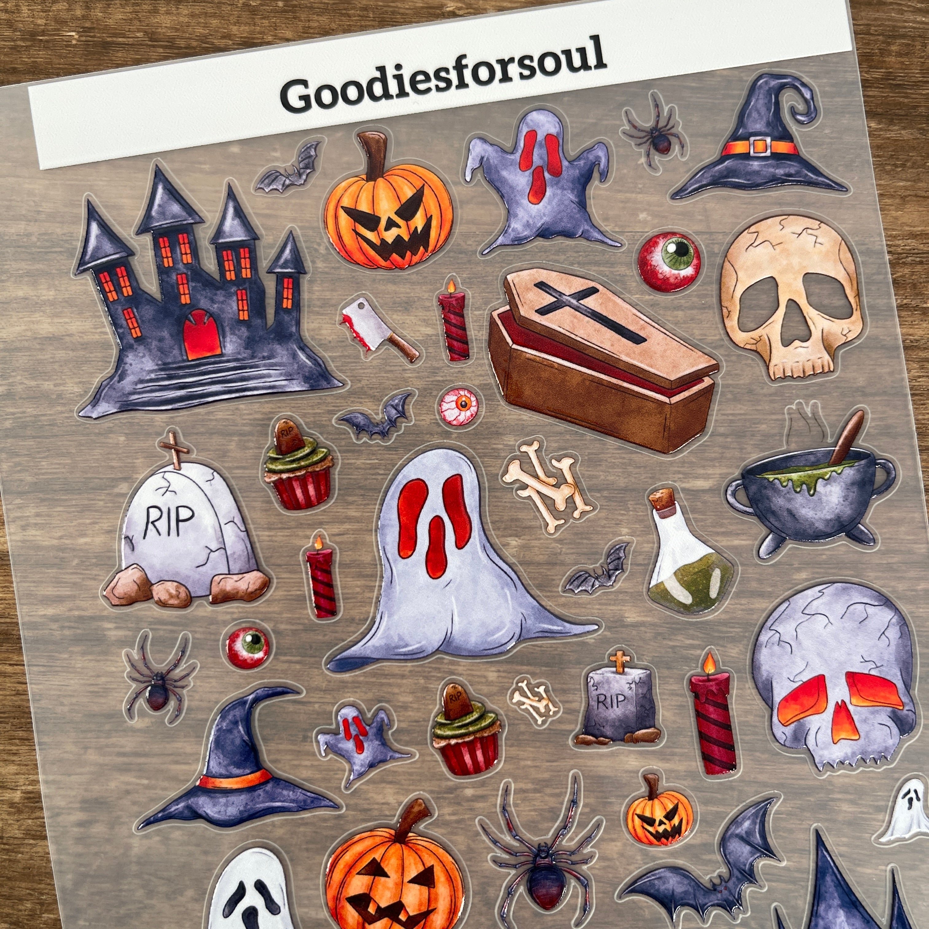 3D Halloween PET Sticker 1 Pcs